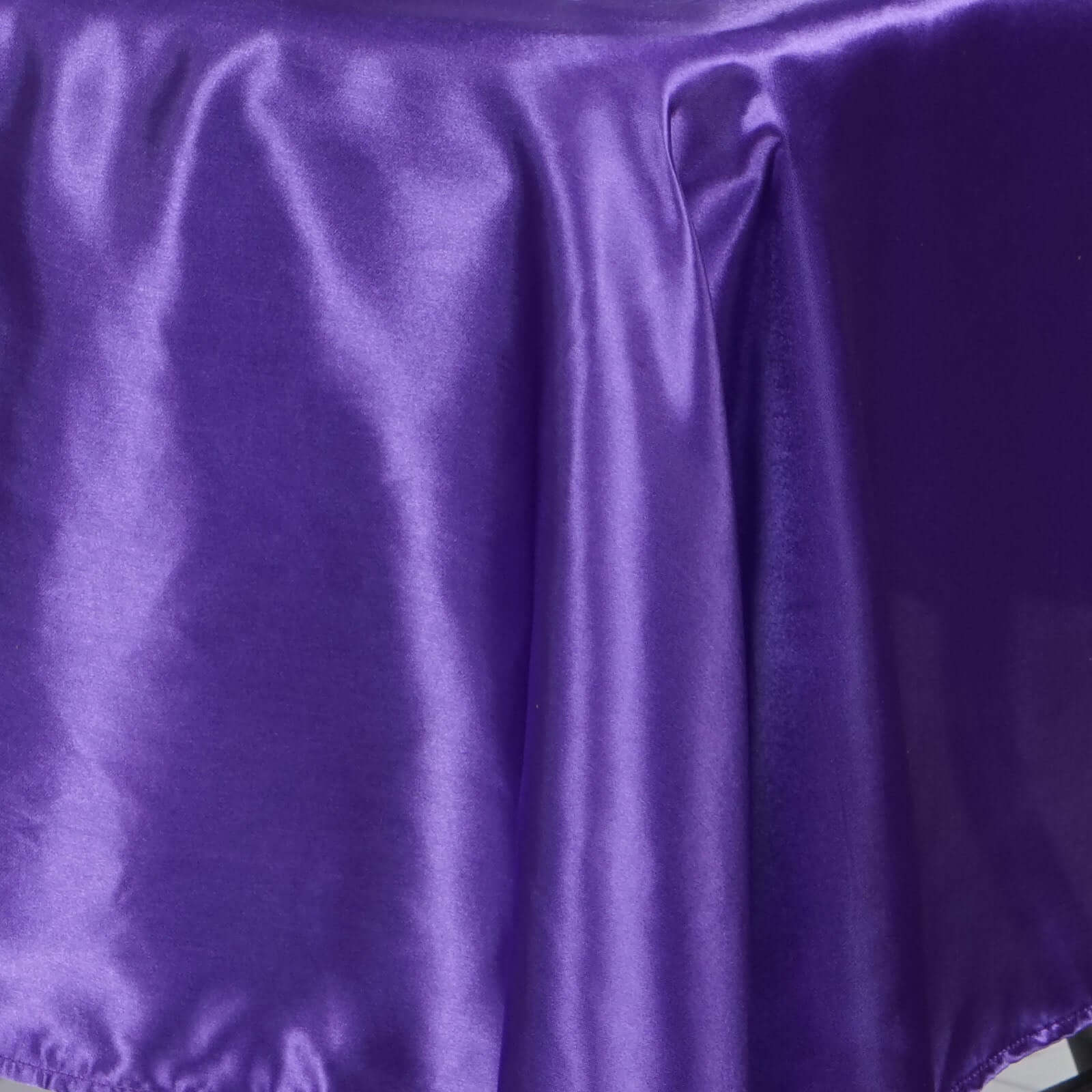 Satin Rectangular Tablecloth 60"x102" Purple - Wrinkle-Resistant & Durable Table Cover - Image 3