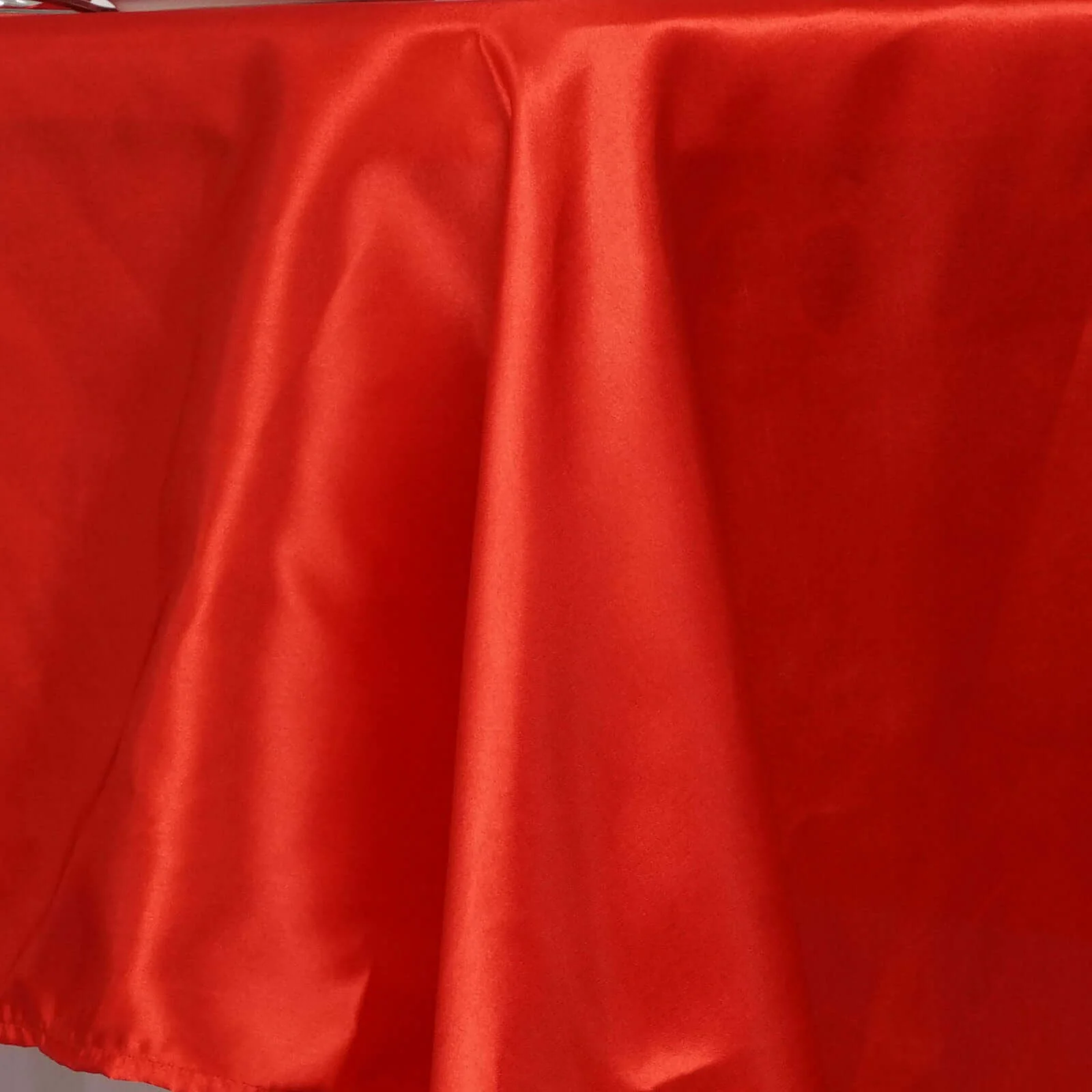 Satin Rectangular Tablecloth 60"x102" Red - Wrinkle-Resistant & Durable Table Cover - Image 7