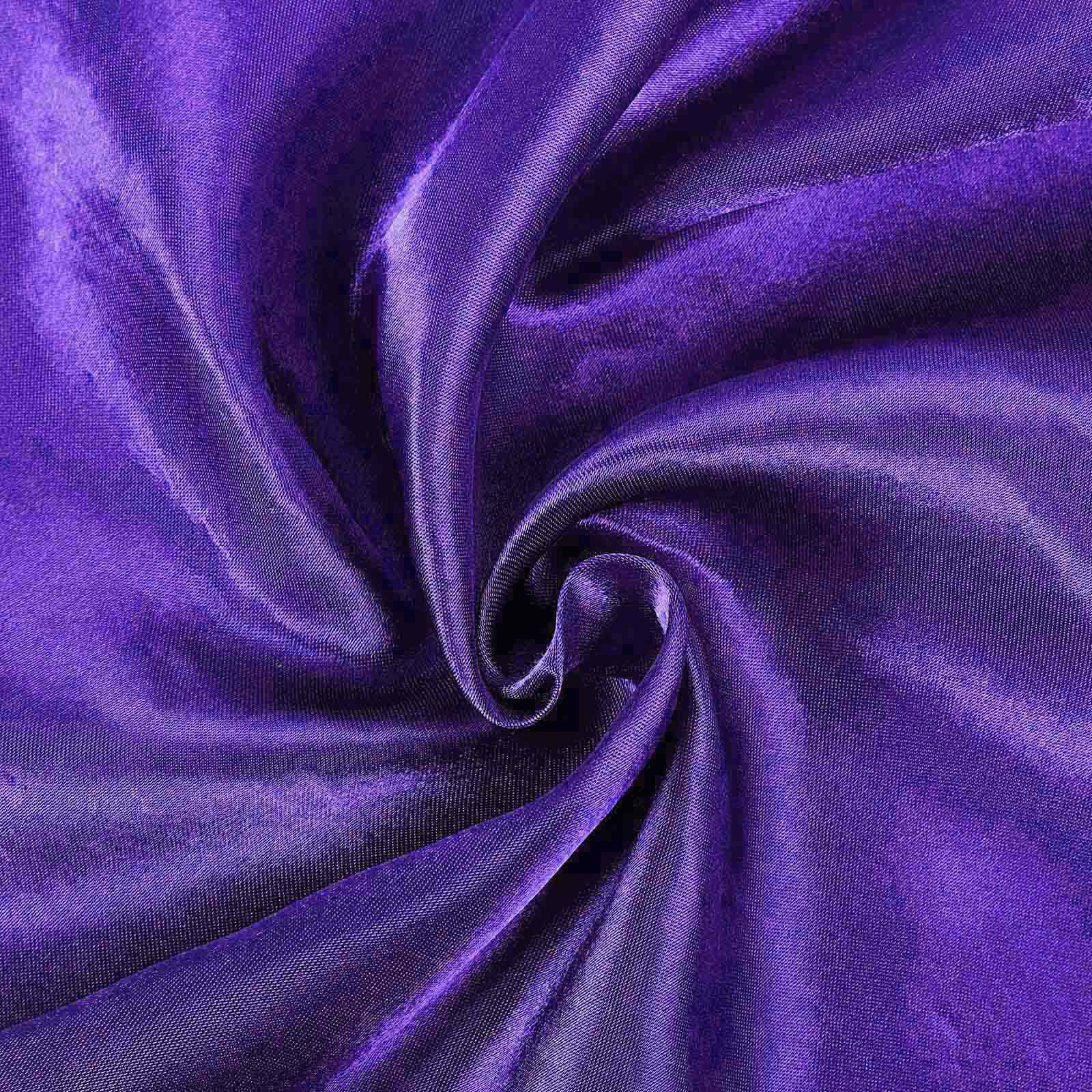 Satin Rectangular Tablecloth 60"x126" Purple - Wrinkle-Resistant & Durable Table Cover - Image 6