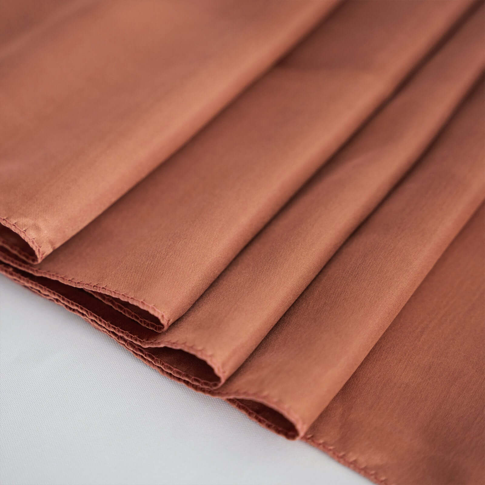 Satin Rectangular Tablecloth 60"x126" Terracotta (Rust) - Wrinkle-Resistant & Durable Table Cover - Image 12