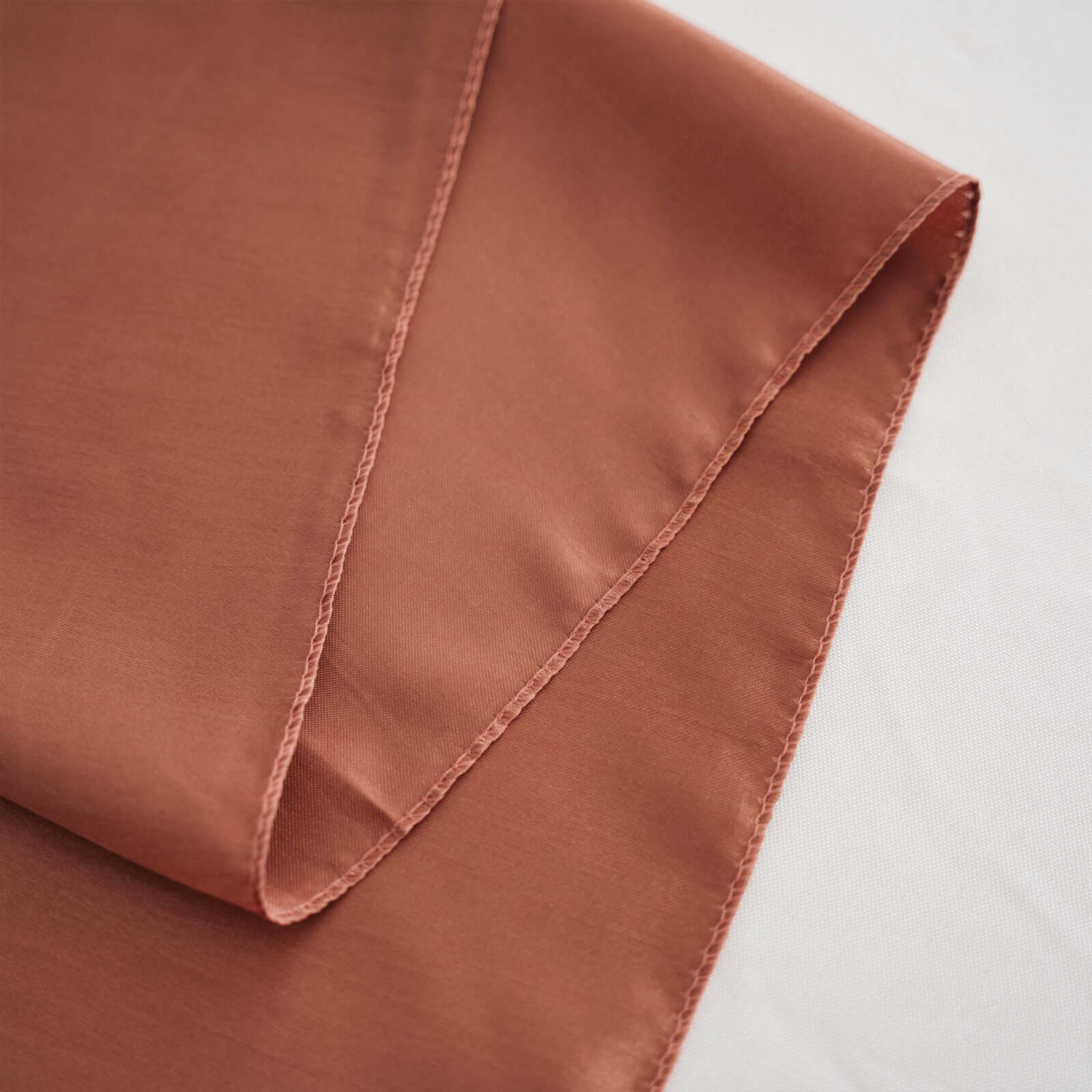 Satin Rectangular Tablecloth 60"x126" Terracotta (Rust) - Wrinkle-Resistant & Durable Table Cover - Image 13