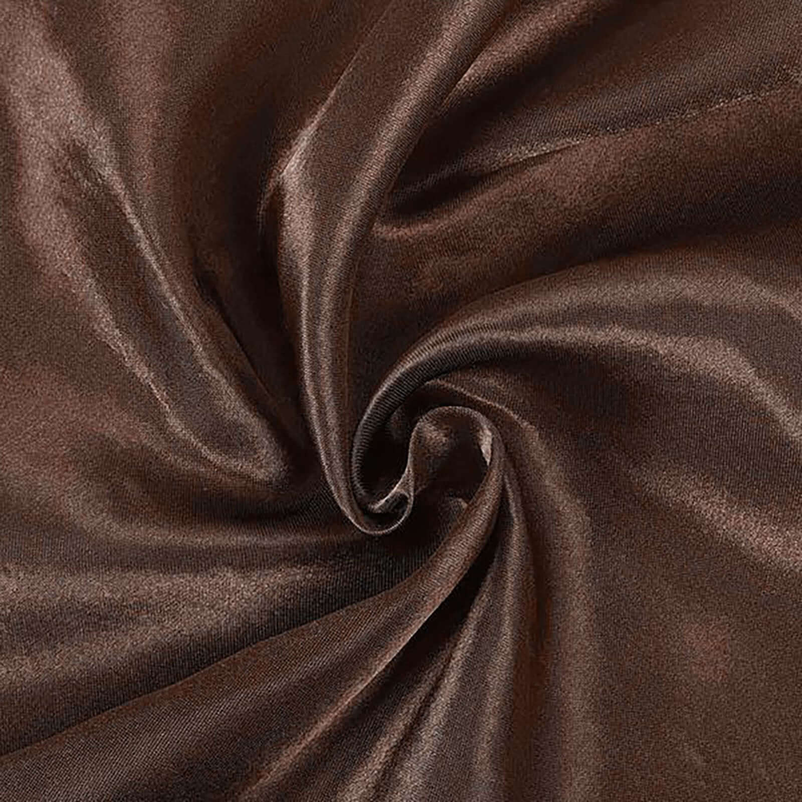 Satin Rectangular Tablecloth 90"x132" Chocolate - Seamless Table Cover - Image 8