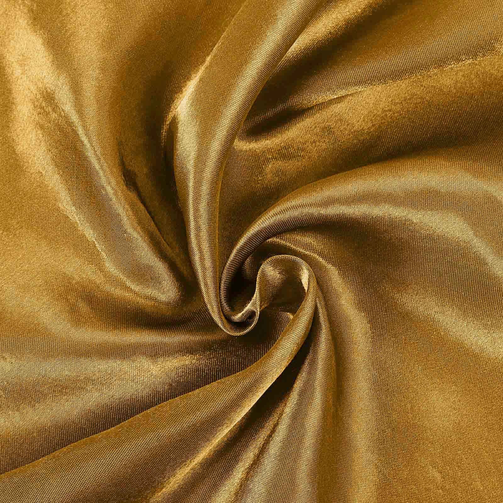 Satin Rectangular Tablecloth 90"x132" Gold - Seamless Classy Table Cover for Weddings & Events - Image 6