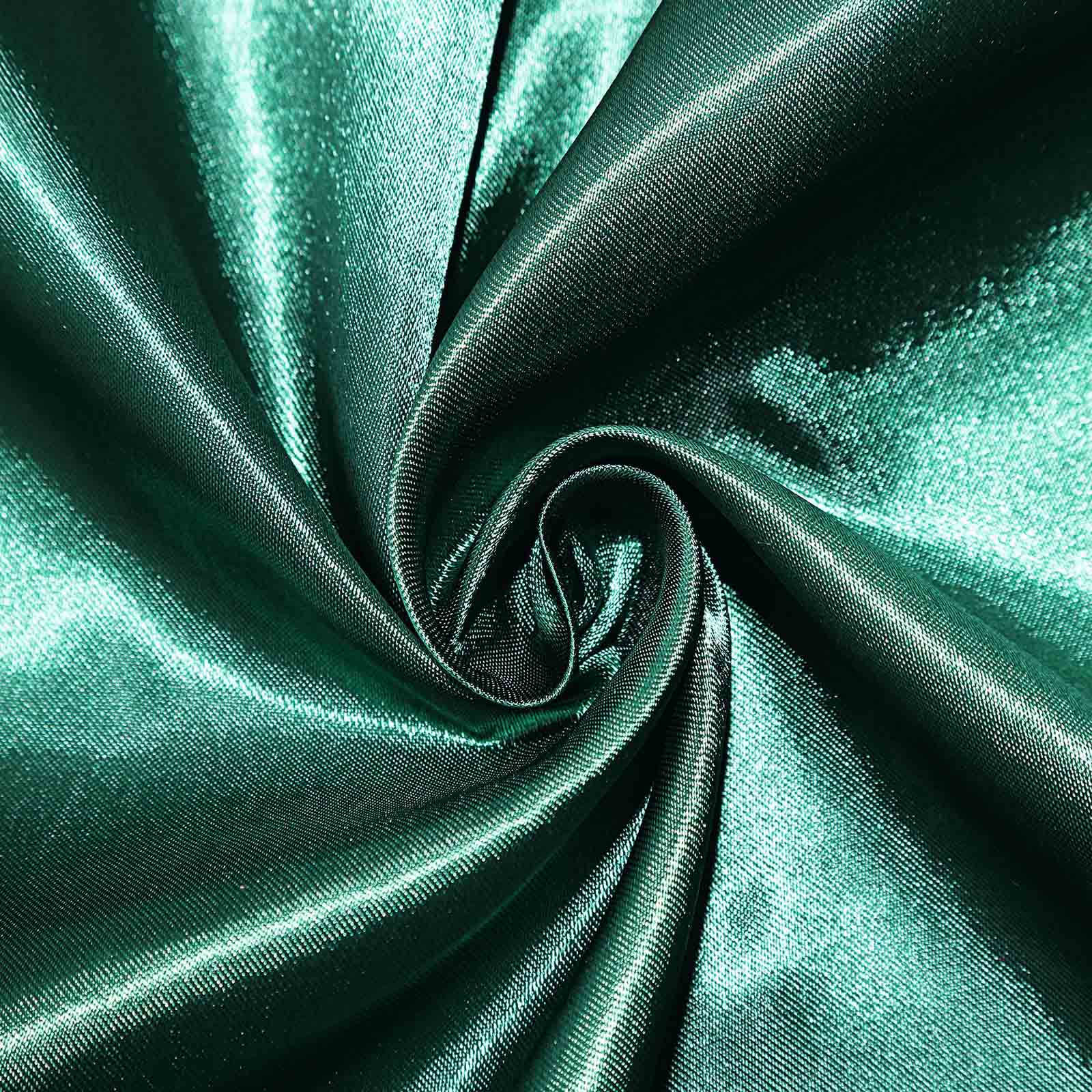 Satin Rectangular Tablecloth 90"x132" Hunter Emerald Green - Seamless Table Cover - Image 8