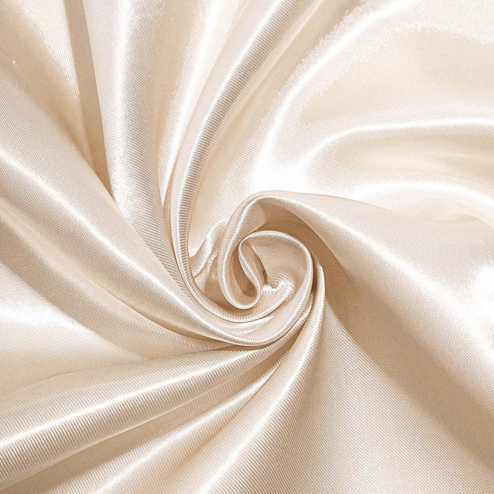 Satin Rectangular Tablecloth 90"x156" Beige - Seamless Table Cover - Image 8