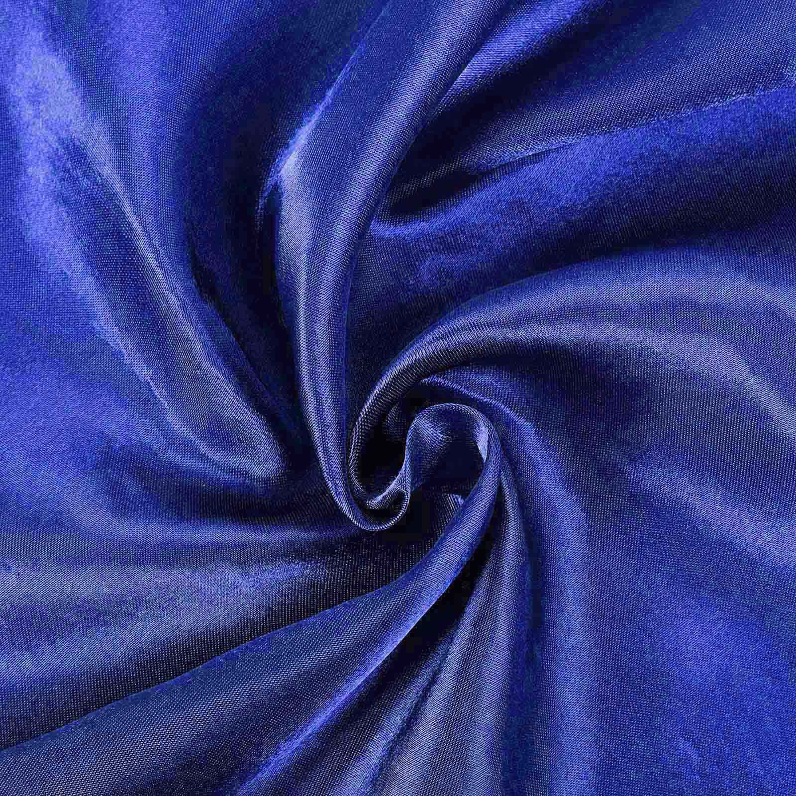 Satin Rectangular Tablecloth 90"x156" Royal Blue - Seamless Table Cover - Image 7