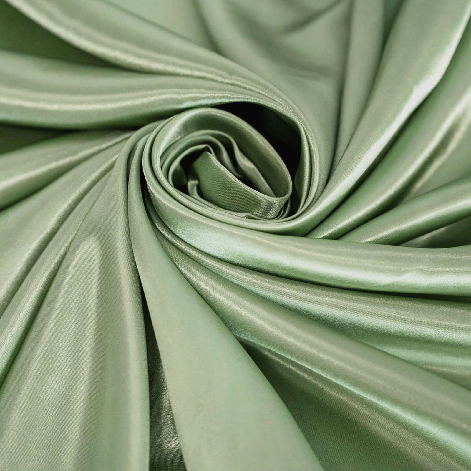 Satin Rectangular Tablecloth 90"x156" Sage Green - Seamless Table Cover - Image 8