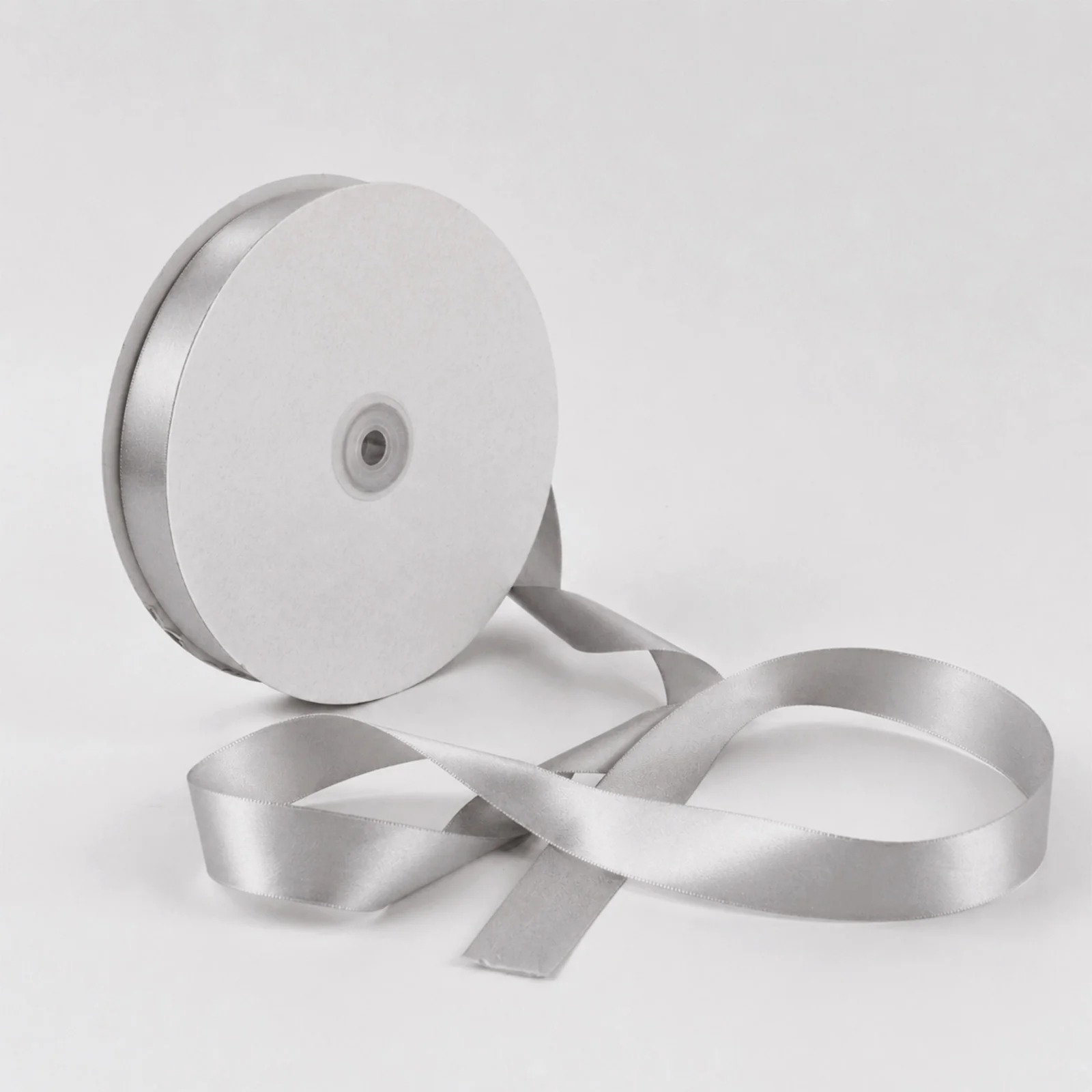 Satin Ribbon Roll 1" x 100 Yards Silver – Single Face Decorative Craft Ribbon - Image 6