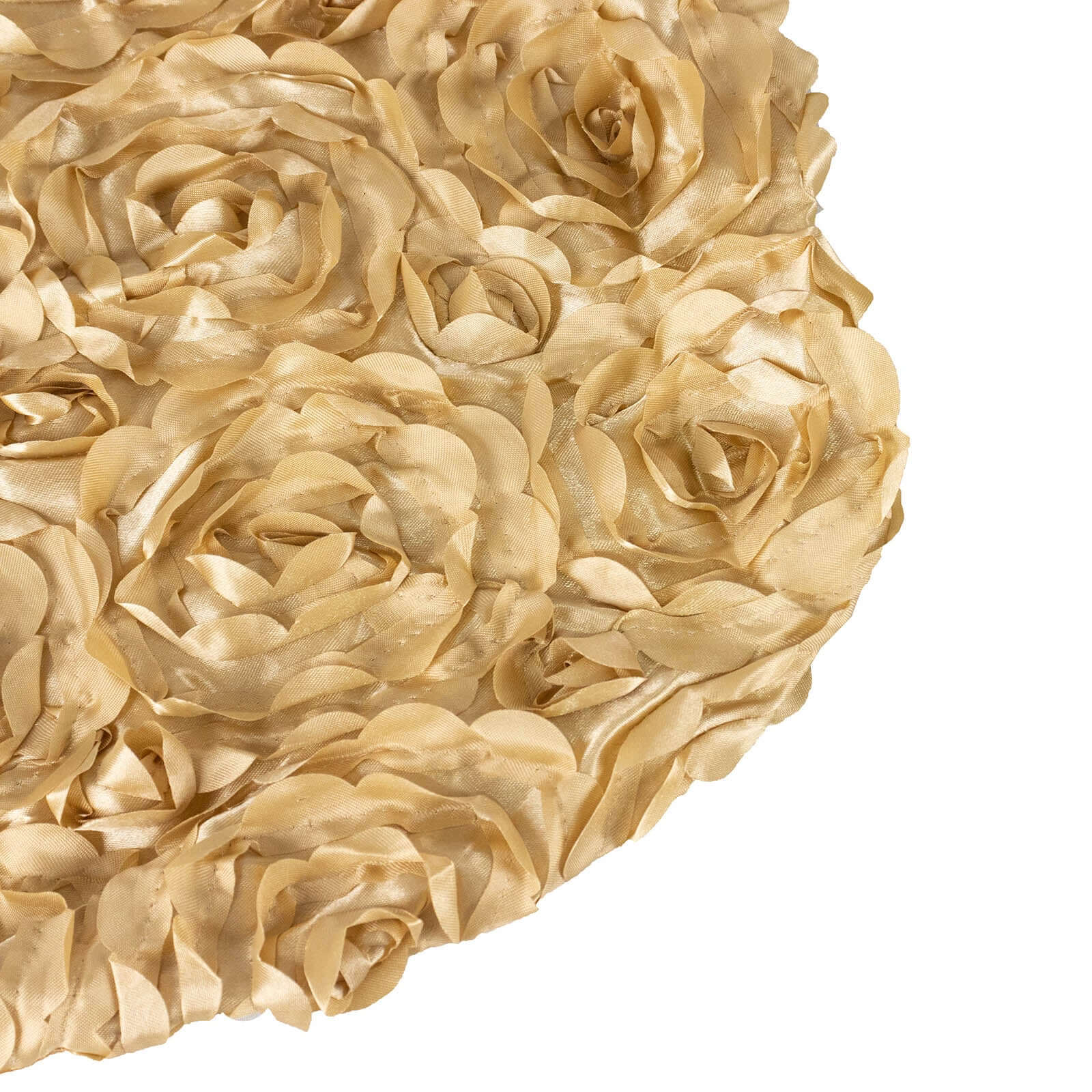 Satin Rosette Spandex Stretch Banquet Chair Cover Champagne - Fitted Slip-On Slipcover - Image 10