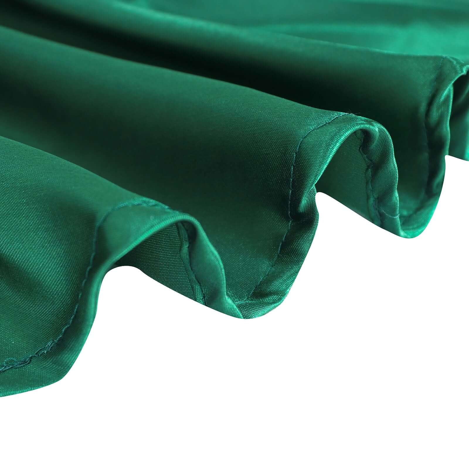 Satin Round Tablecloth 108" Hunter Emerald Green - Smooth & Durable Table Cover - Image 14