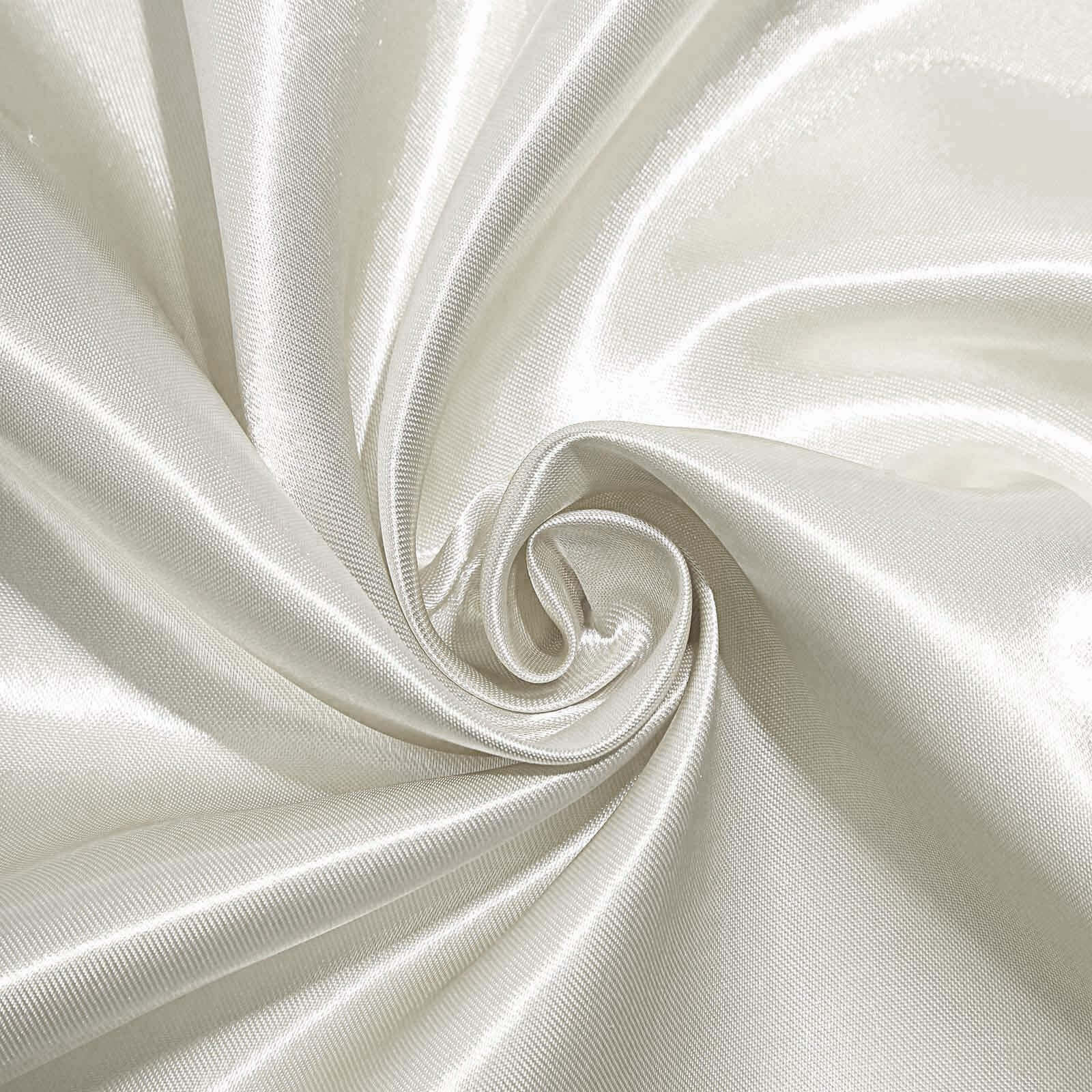Satin Round Tablecloth 108" Ivory - Smooth & Durable Table Cover - Image 8