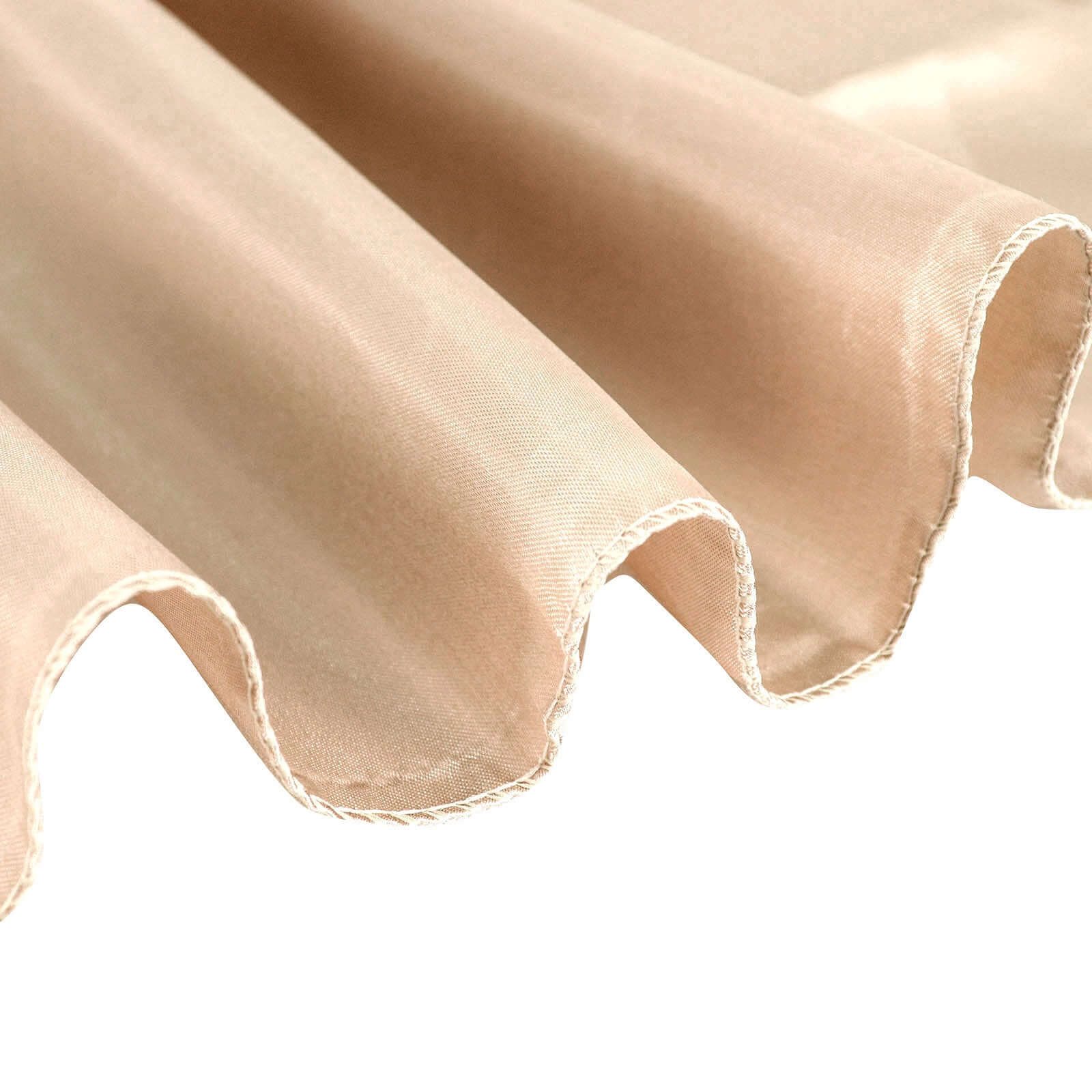 Satin Round Tablecloth 108" Nude - Smooth & Durable Table Cover - Image 10