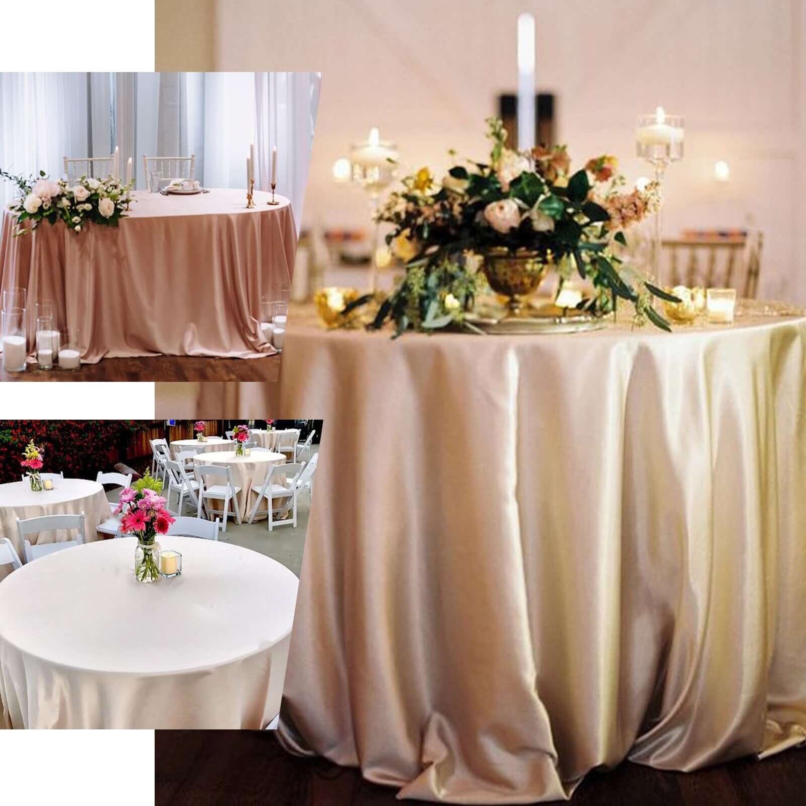 Satin Round Tablecloth 108" Red - Smooth & Durable Table Cover - Image 4