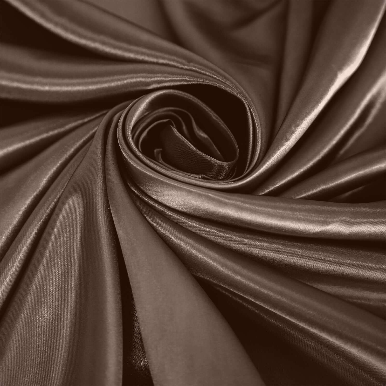 Satin Round Tablecloth 120" Chocolate - Seamless Table Cover - Image 8