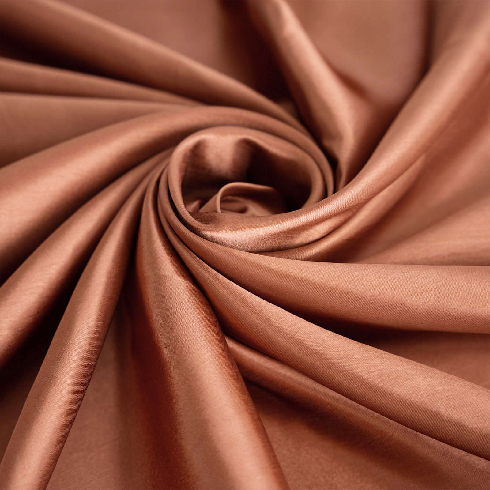 Satin Round Tablecloth 120" Terracotta (Rust) - Seamless Table Cover - Image 8