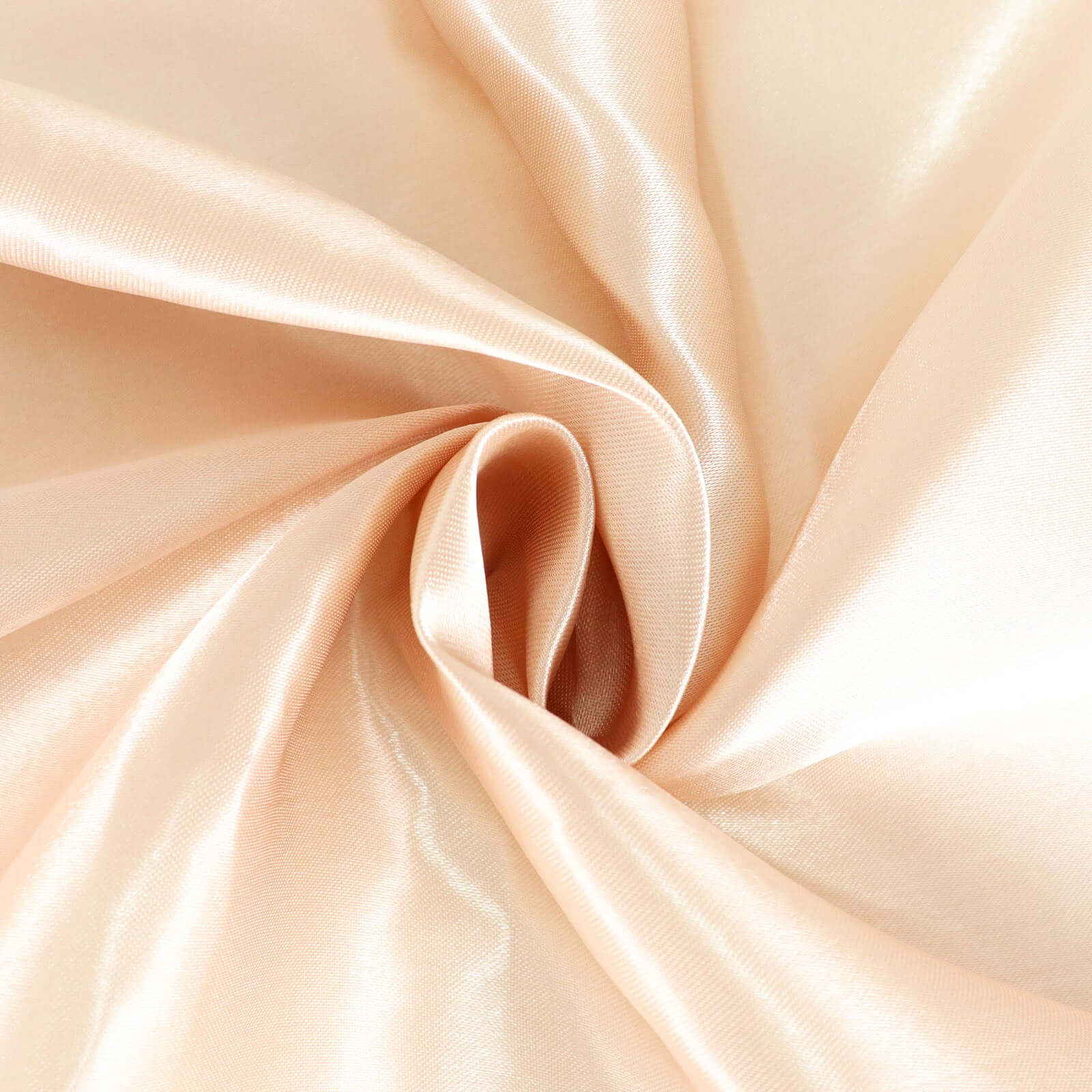 Satin Round Tablecloth 132" Beige - Seamless Table Cover - Image 7