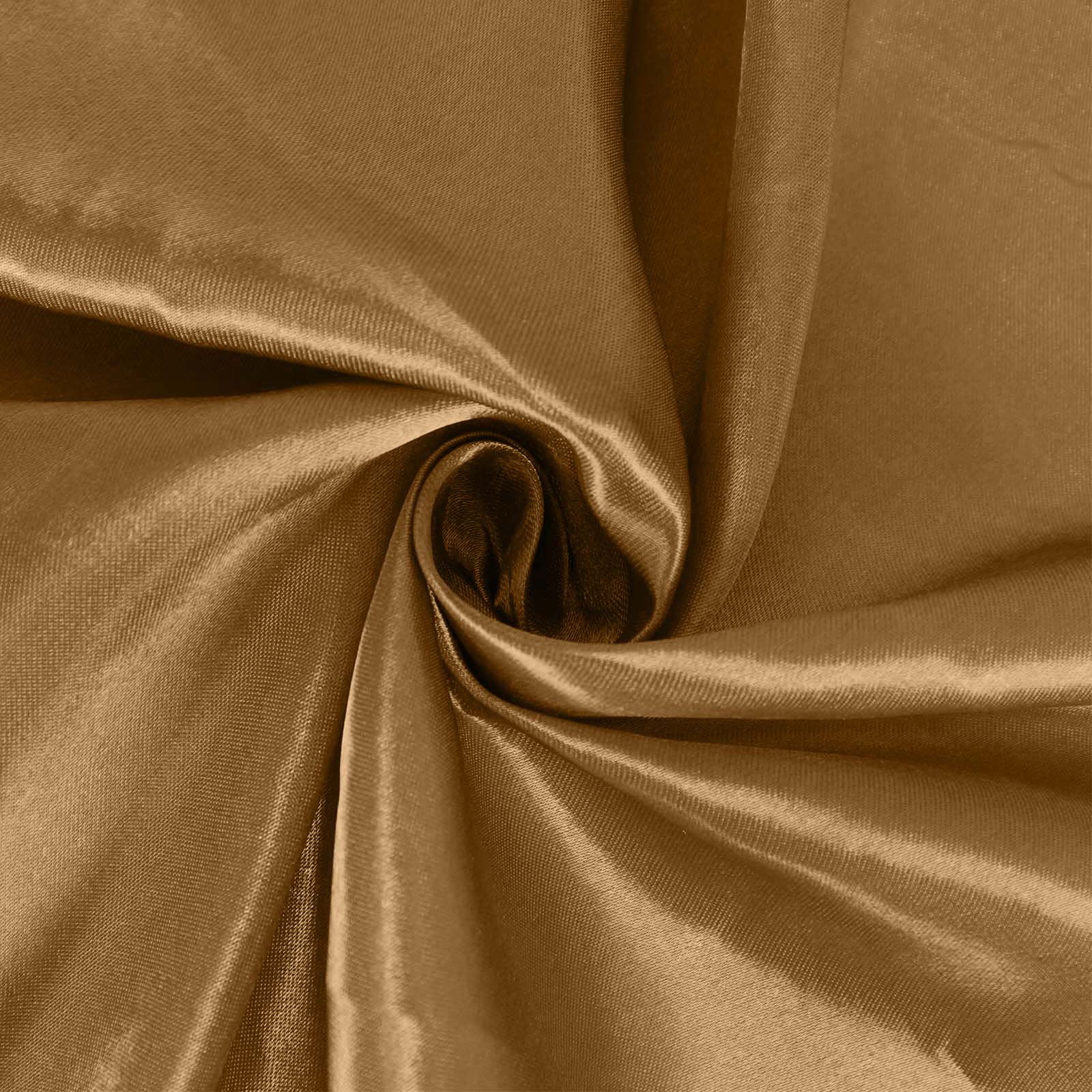 Satin Round Tablecloth 132" Gold - Classy Seamless Table Cover for Weddings & Events - Image 8