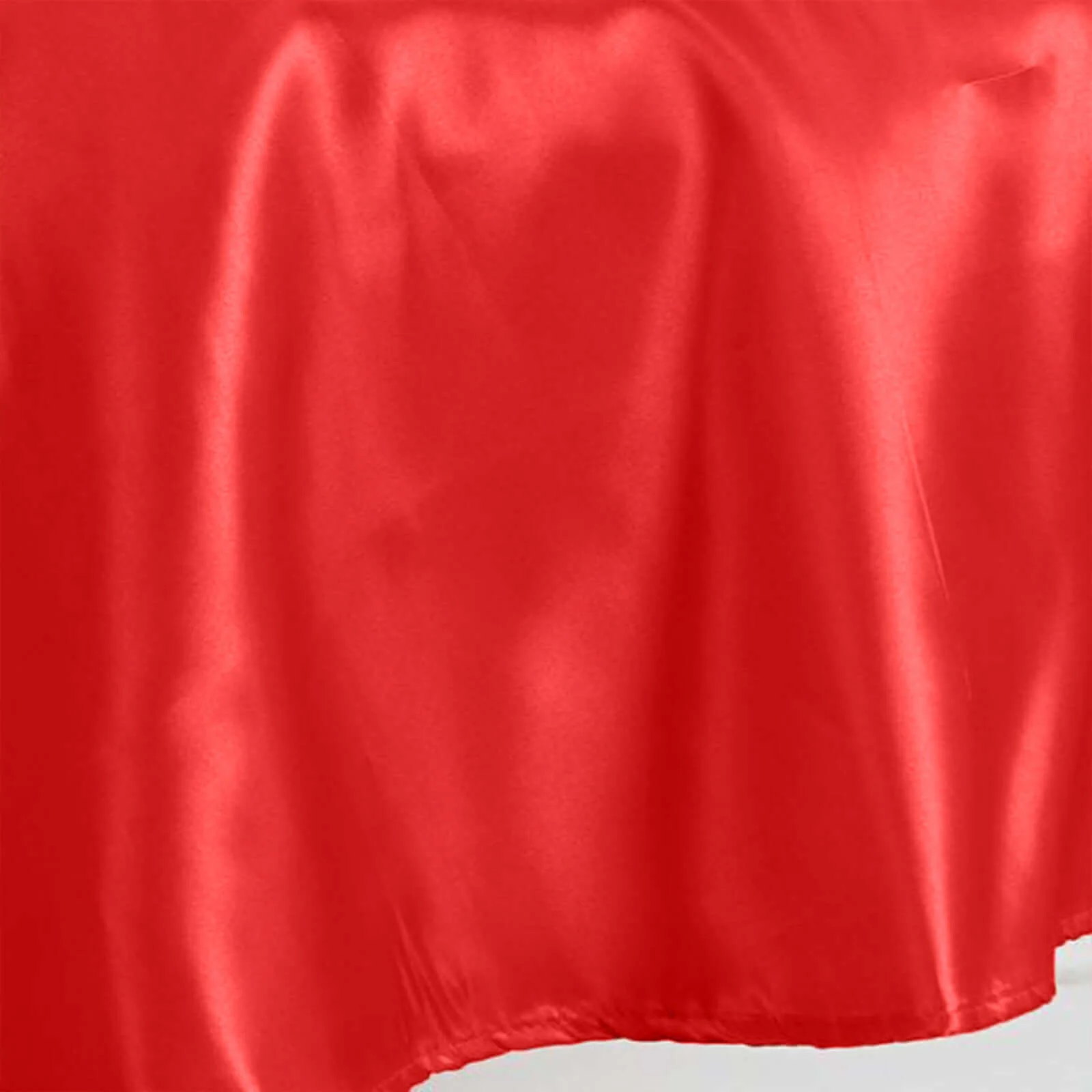 Satin Round Tablecloth 90" Red - Smooth & Durable Table Cover - Image 3