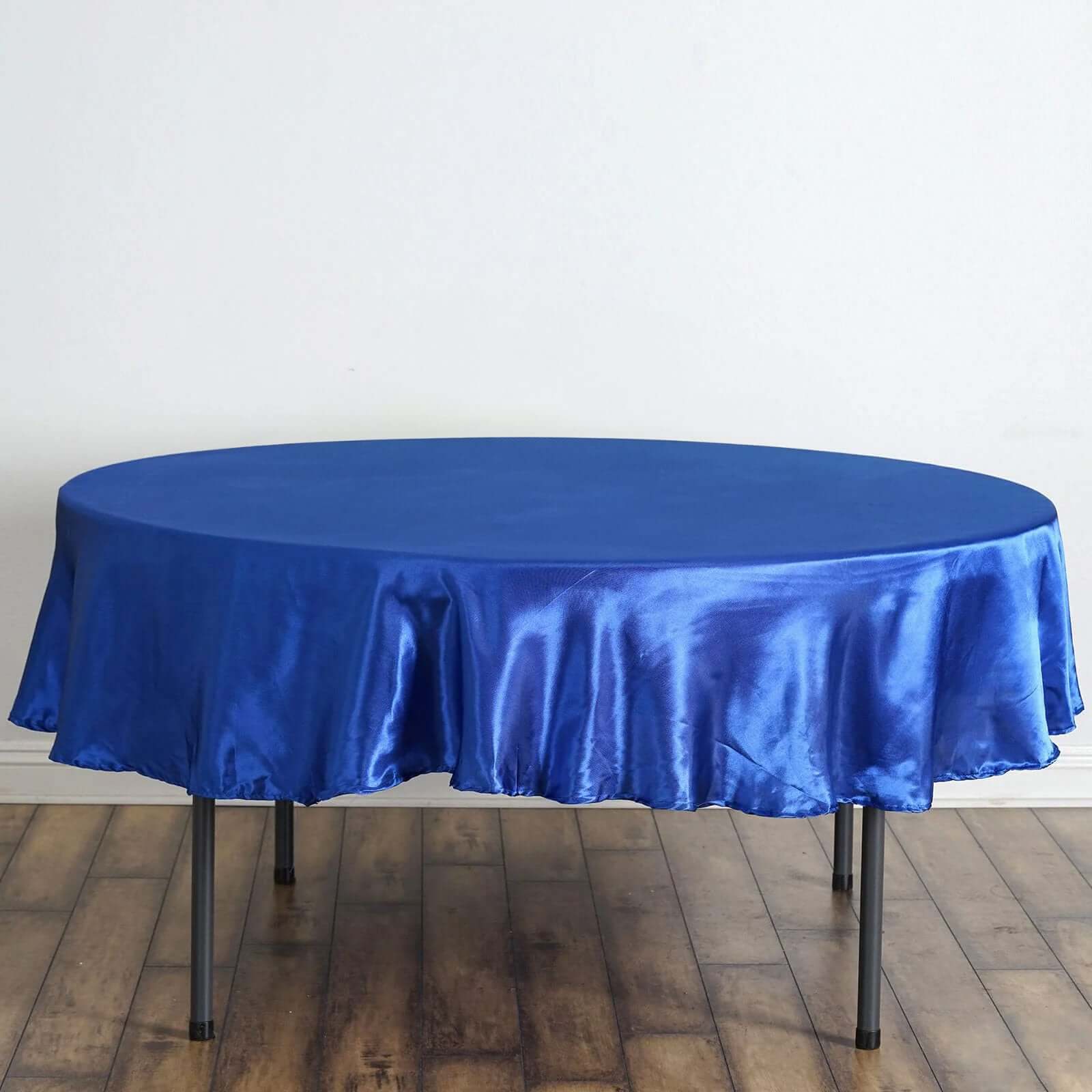 Satin Round Tablecloth 90" Royal Blue - Smooth & Durable Table Cover