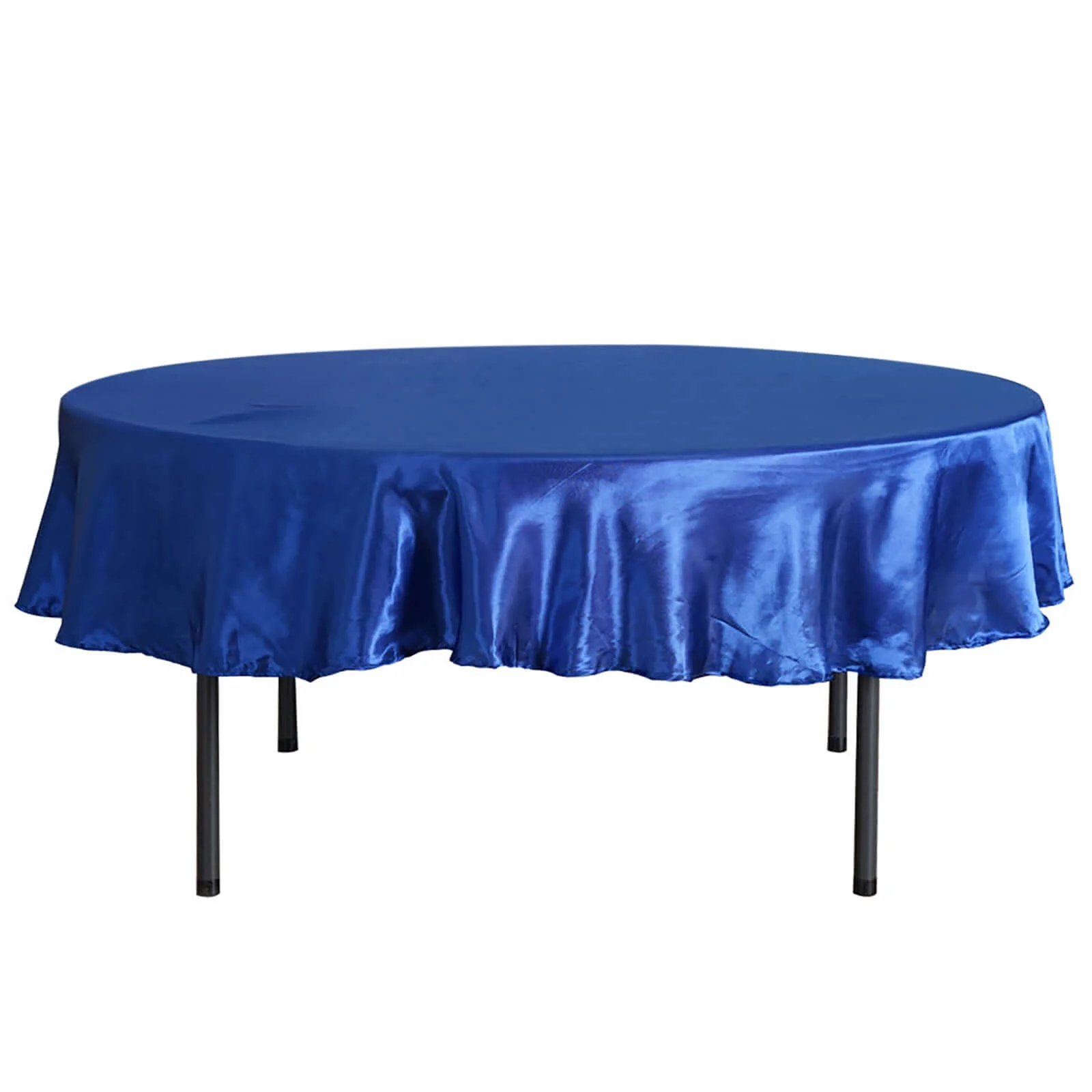 Satin Round Tablecloth 90" Royal Blue - Smooth & Durable Table Cover - Image 6
