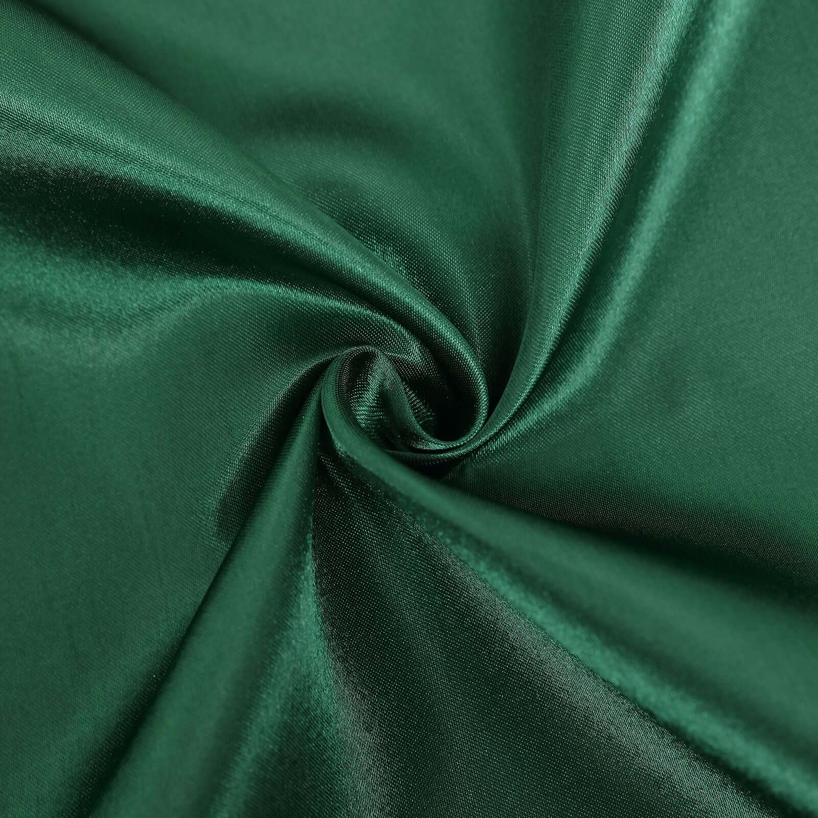 Satin Self-Tie Universal Chair Cover Hunter Emerald Green - Reusable Slip-On Slipcover for Folding, Dining, Banquet & Standard Size Chairs - Image 10