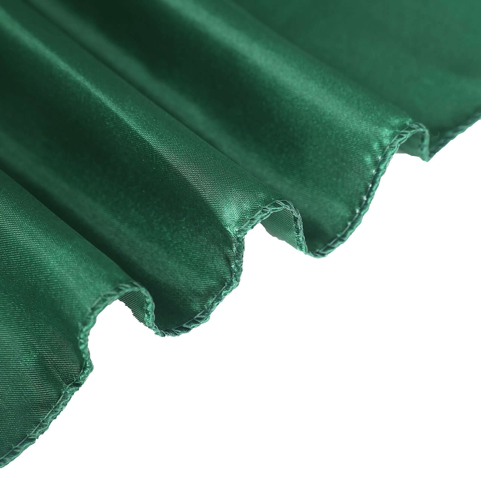 Satin Self-Tie Universal Chair Cover Hunter Emerald Green - Reusable Slip-On Slipcover for Folding, Dining, Banquet & Standard Size Chairs - Image 9
