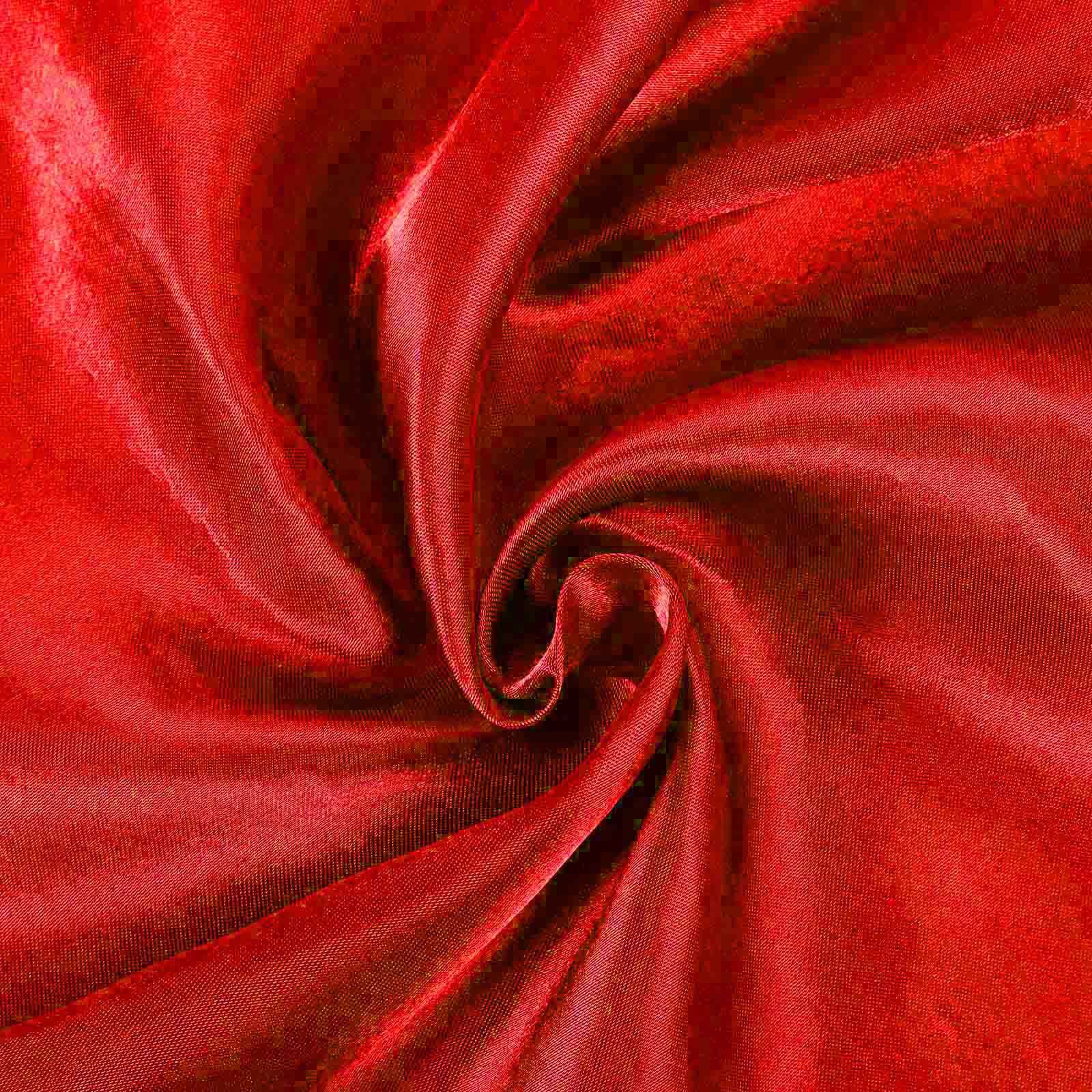 Satin Self-Tie Universal Chair Cover Red - Reusable Slip-On Slipcover for Folding, Dining, Banquet & Standard Size Chairs - Image 8