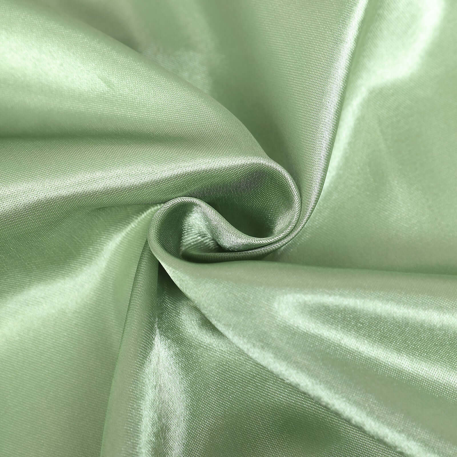 Satin Self-Tie Universal Chair Cover Sage Green - Reusable Slip-On Slipcover for Folding, Dining, Banquet & Standard Size Chairs - Image 8