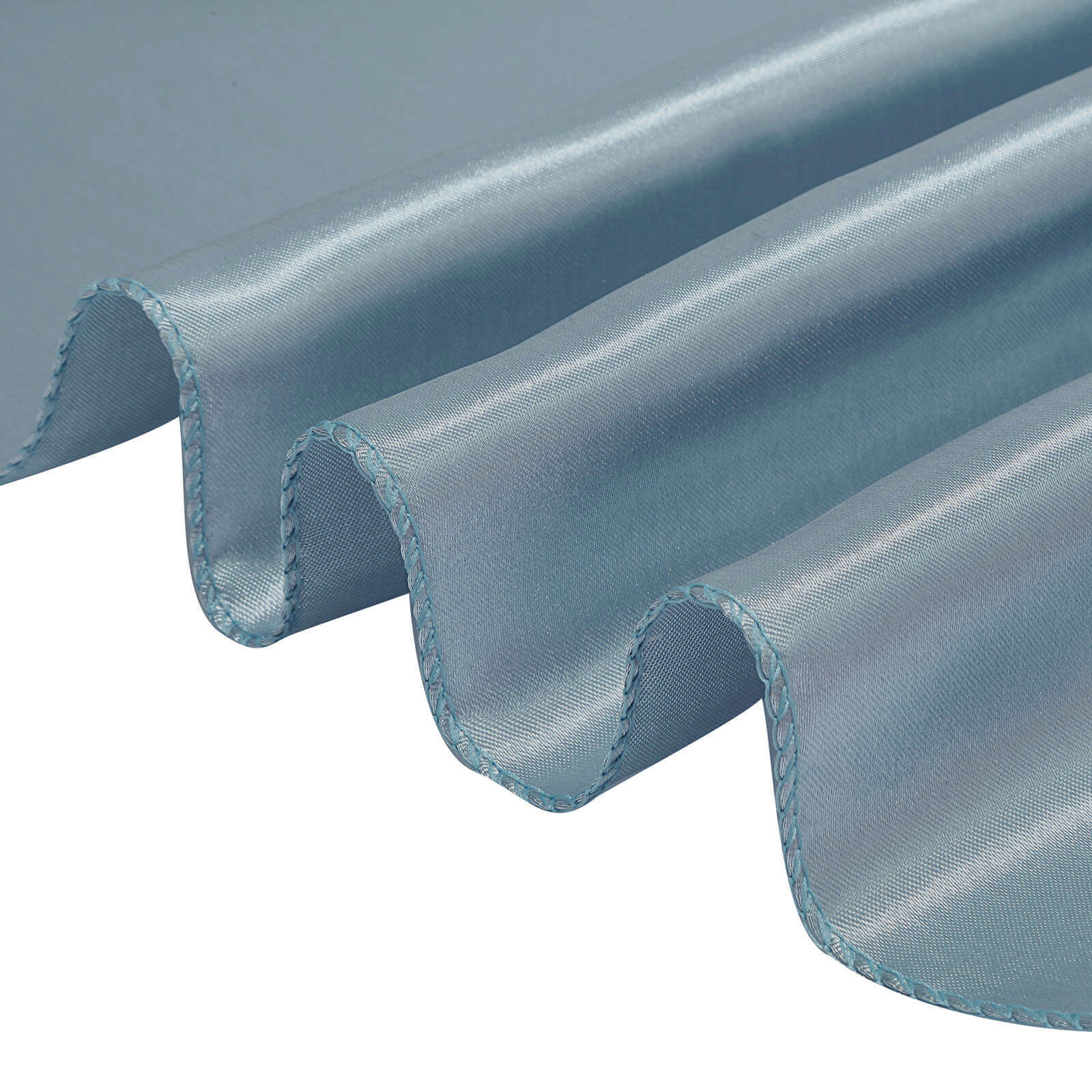 Satin Square Table Overlay 60"x60" Dusty Blue - Luxurious Wedding Table Topper - Image 3