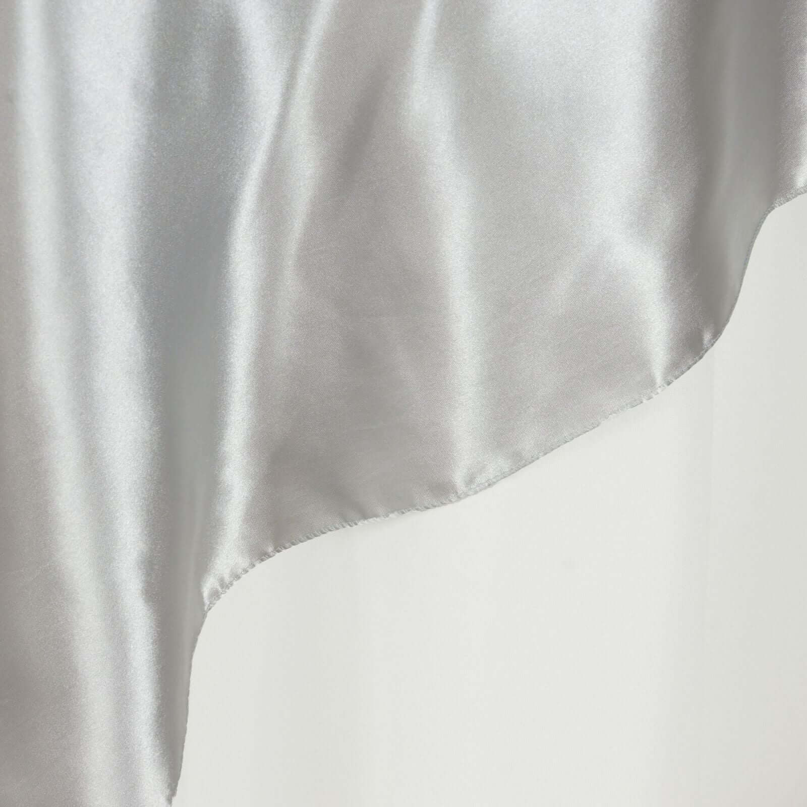 Satin Square Table Overlay 60"x60" Silver - Luxurious Wedding Table Topper - Image 8