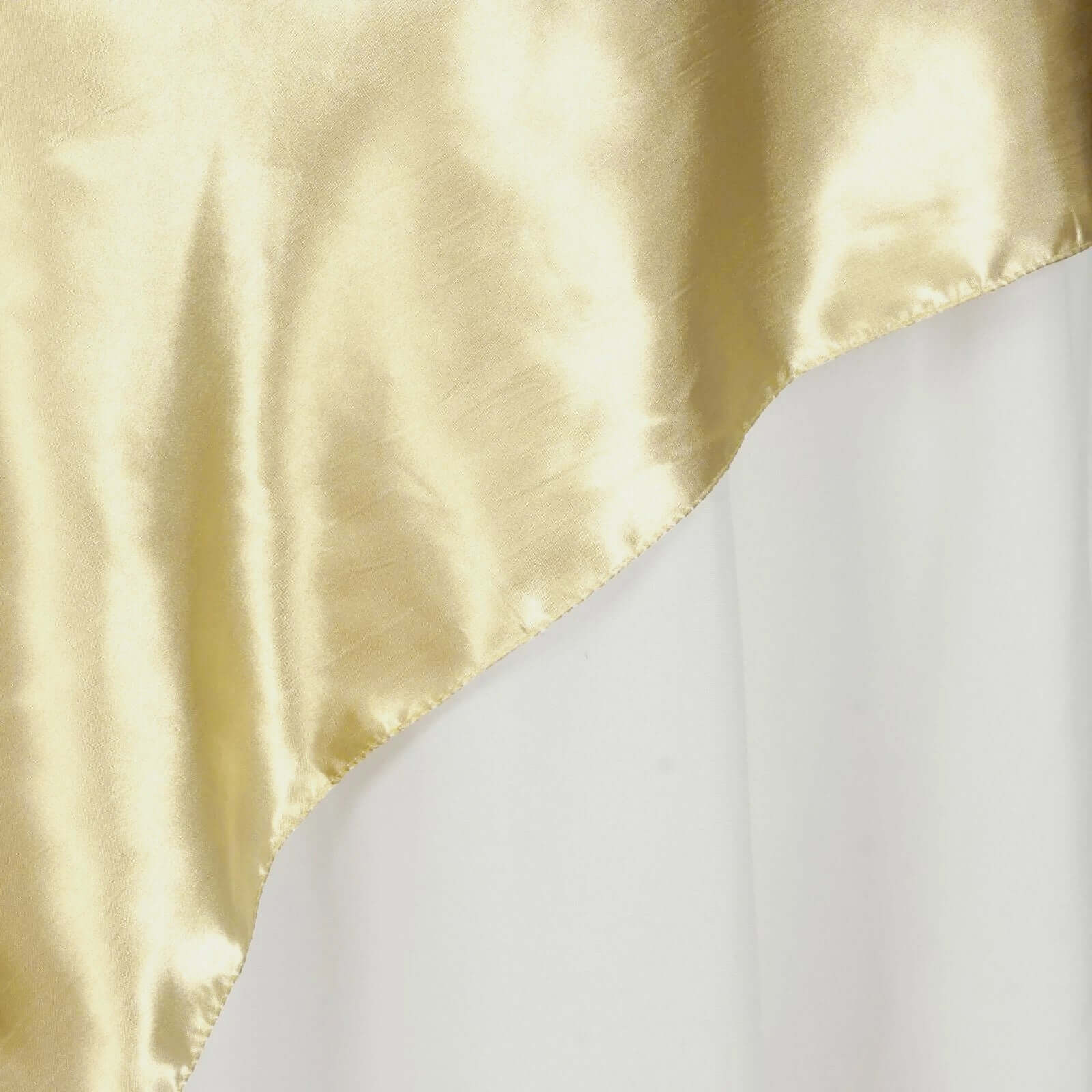 Satin Table Overlay 72"x72" Champagne - Wrinkle Resistant & Smooth Table Topper - Image 5