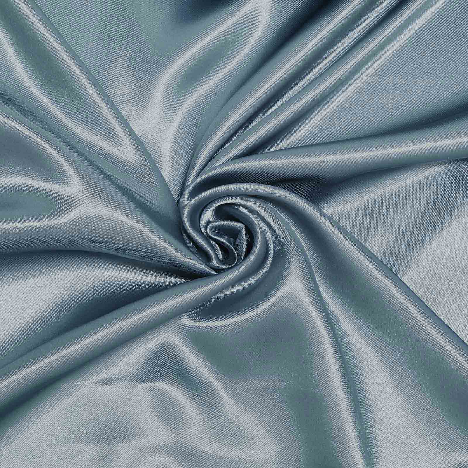 Satin Table Overlay 72"x72" Dusty Blue - Wrinkle Resistant & Smooth Table Topper - Image 4