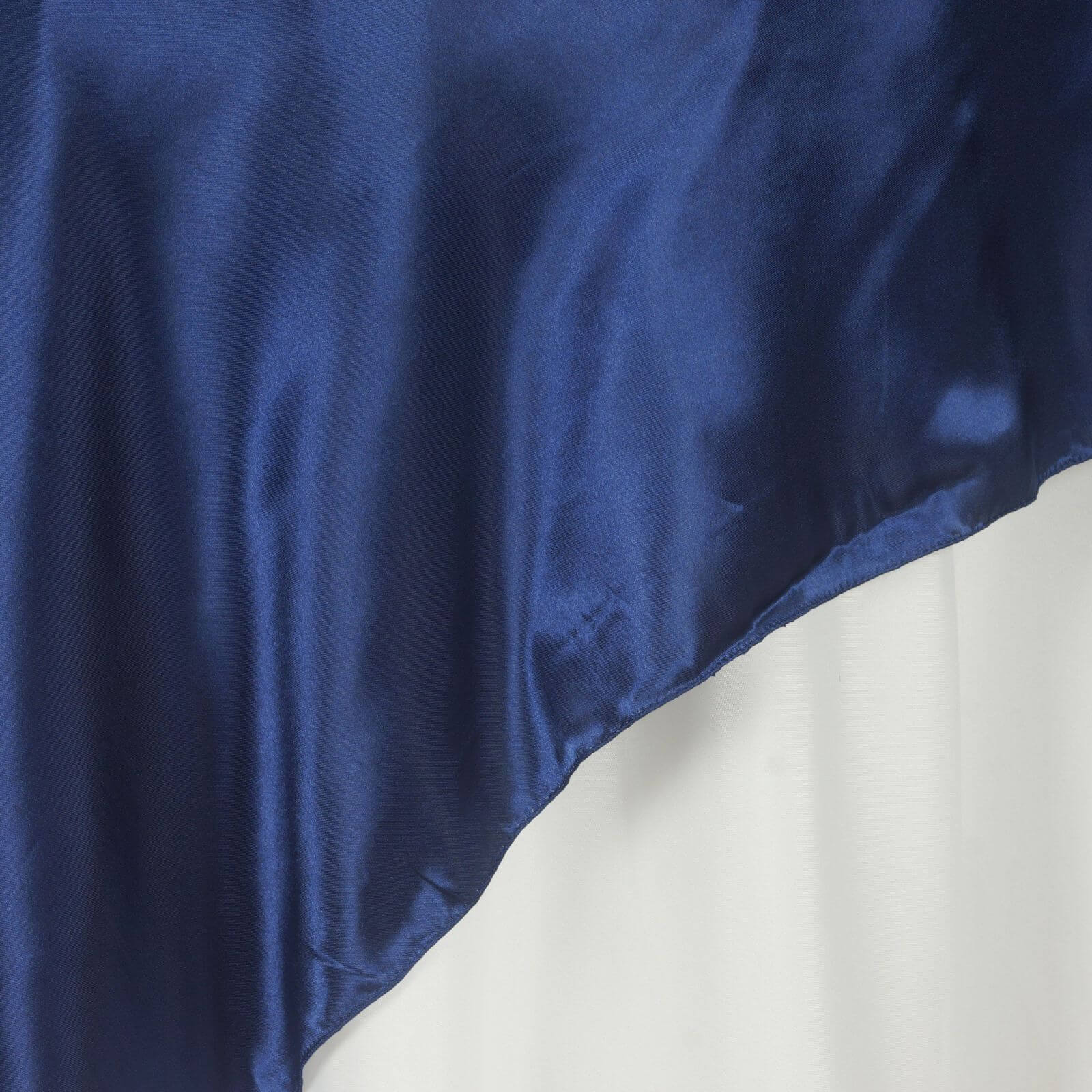 Satin Table Overlay 72"x72" Navy Blue - Wrinkle Resistant & Smooth Table Topper - Image 7