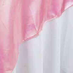 Satin Table Overlay 90"x90" Pink - Smooth Finish Table Topper - Image 6