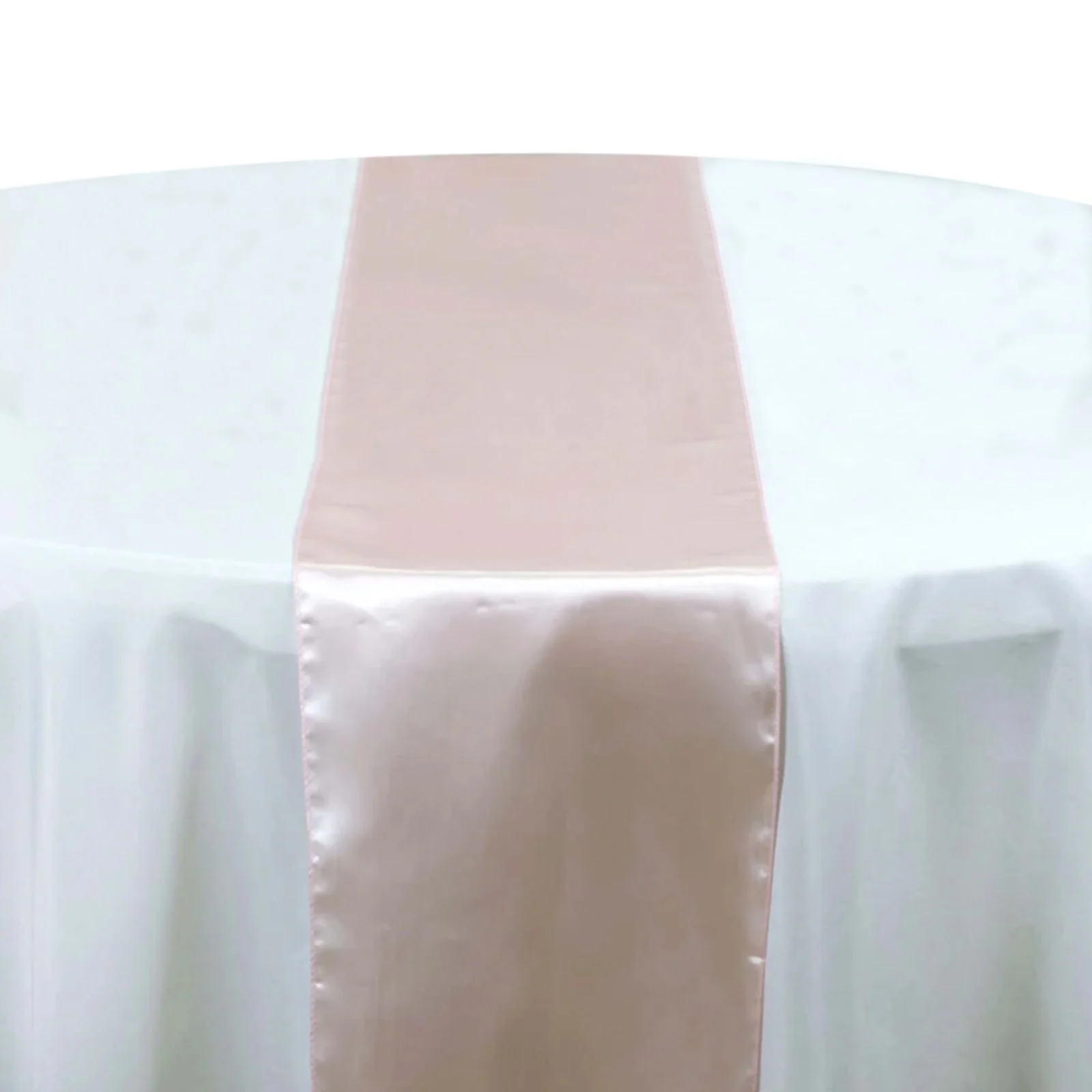 Satin Table Runner 12"x108" Blush - Stylish Table Linen
