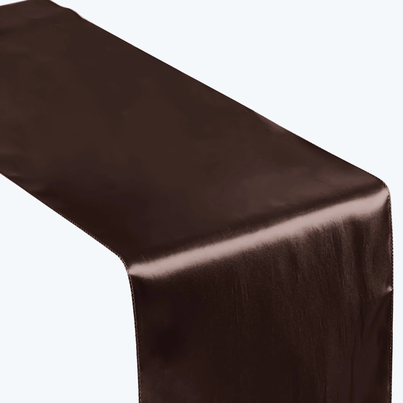 Satin Table Runner 12"x108" Chocolate - Stylish Table Linen - Image 7