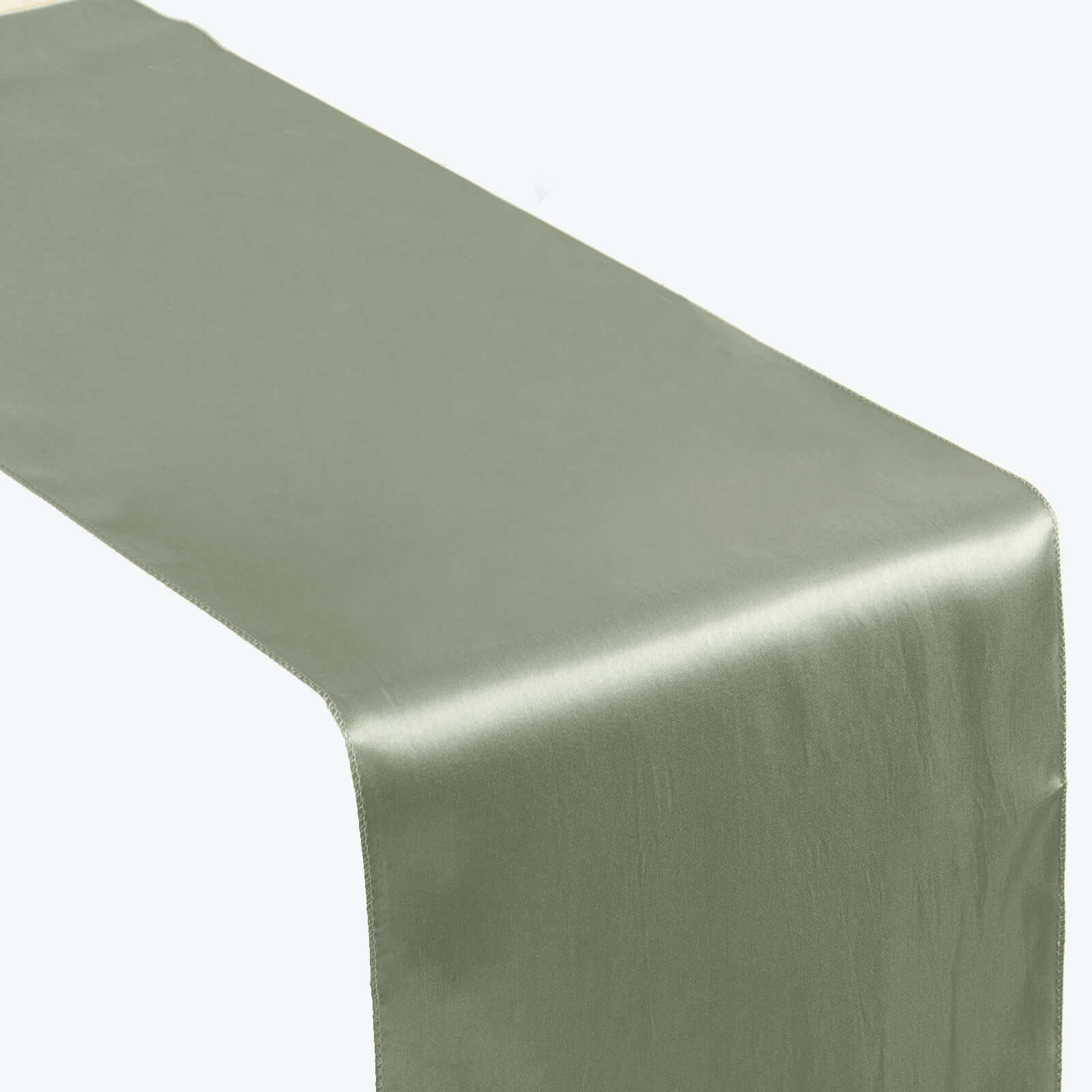 Satin Table Runner 12"x108" Dusty Sage Green - Stylish Table Linen - Image 6