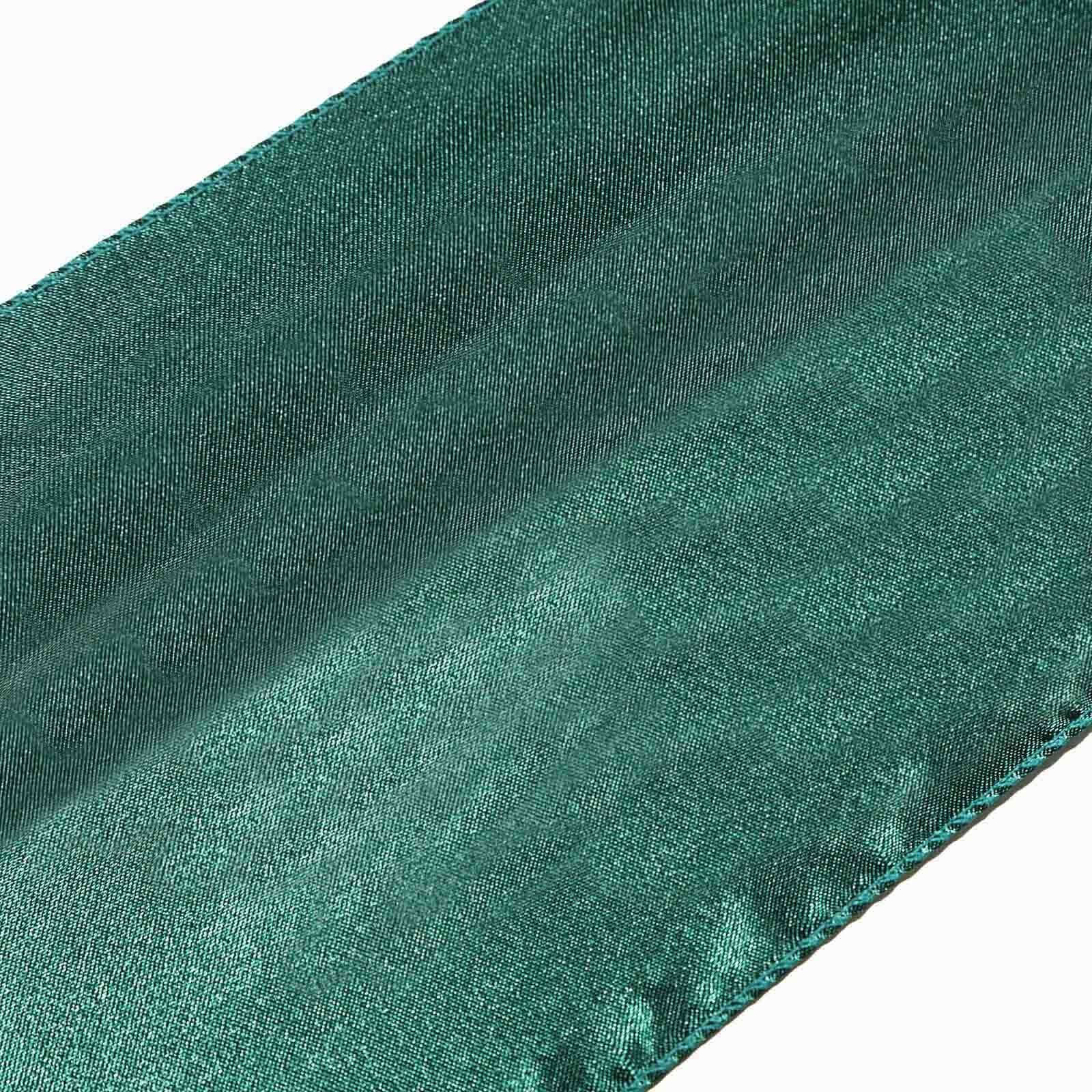 Satin Table Runner 12"x108" Hunter Emerald Green - Stylish Table Linen - Image 3