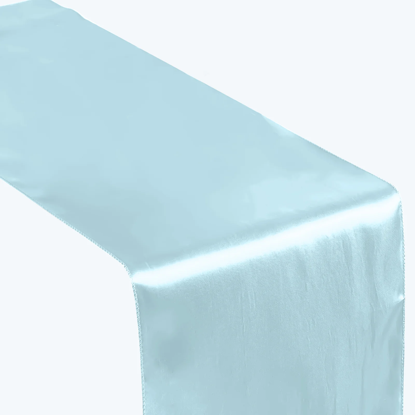 Satin Table Runner 12"x108" Light Blue - Stylish Table Linen - Image 7
