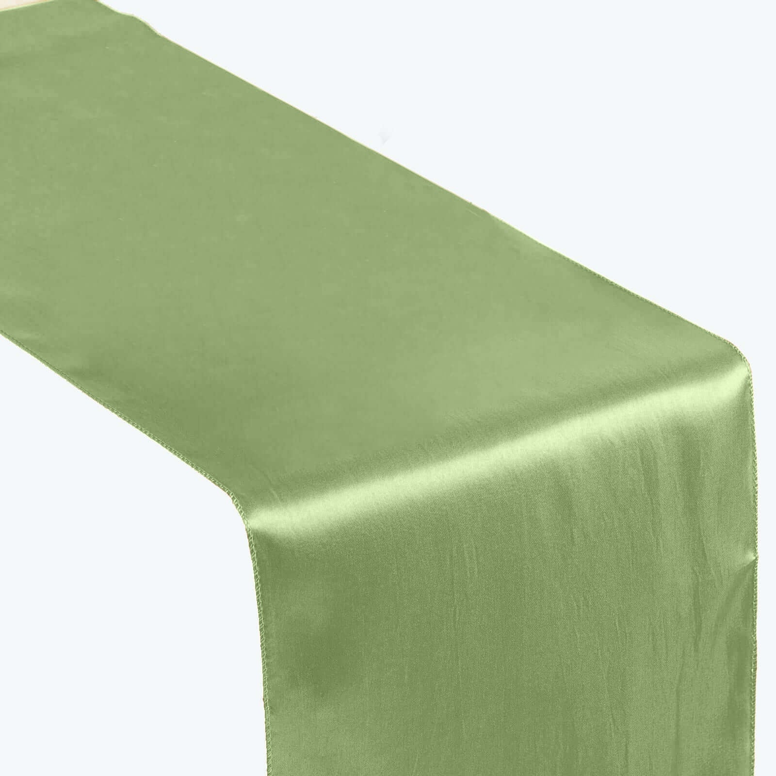 Satin Table Runner 12"x108" Sage Green - Stylish Table Linen - Image 7