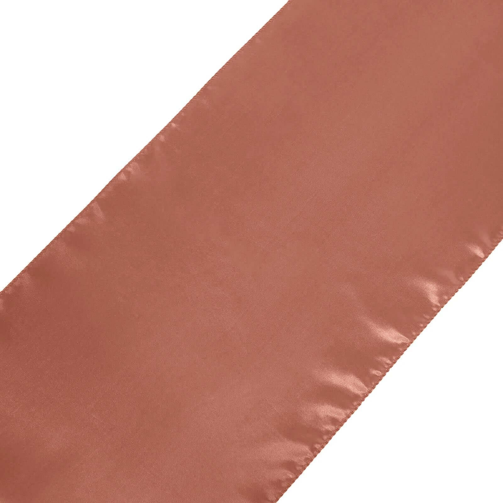 Satin Table Runner 12"x108" Terracotta (Rust) - Stylish Table Linen - Image 5