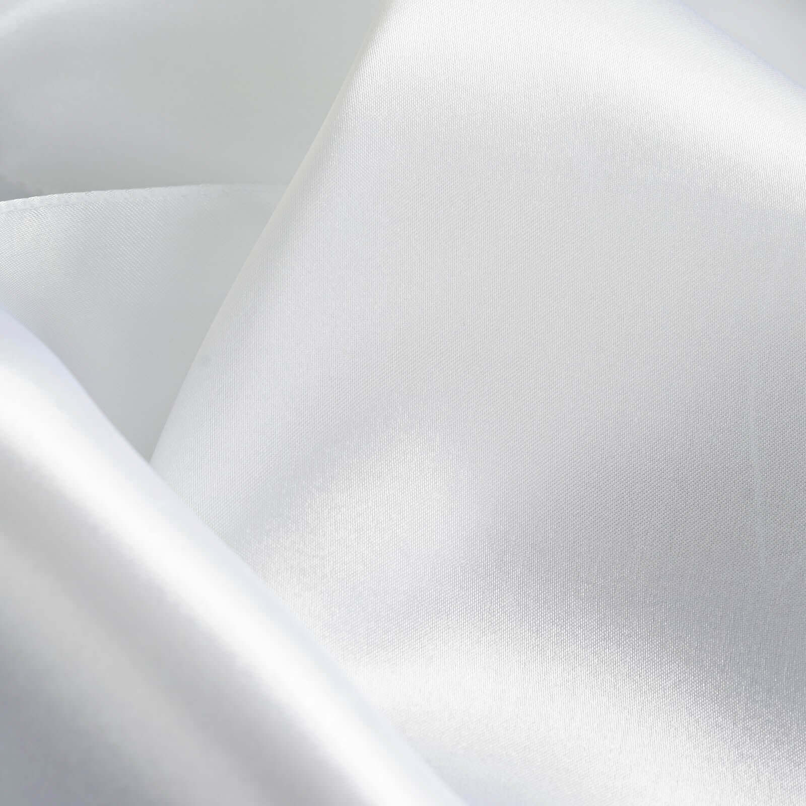 Satin Table Runner 12"x108" White - Stylish Table Decor for Weddings & Events - Image 5