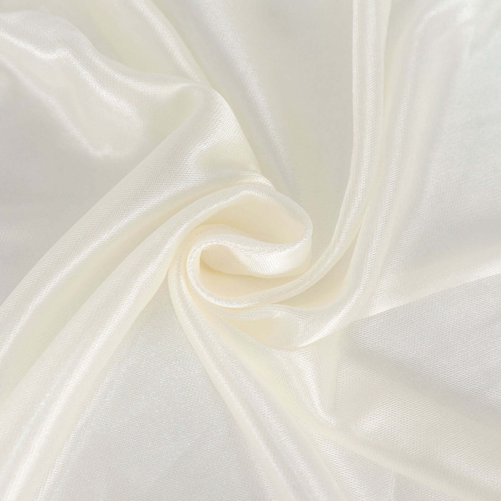 Satin Table Skirt 14ft Ivory - Pleated Double Drape Table Cover - Image 7