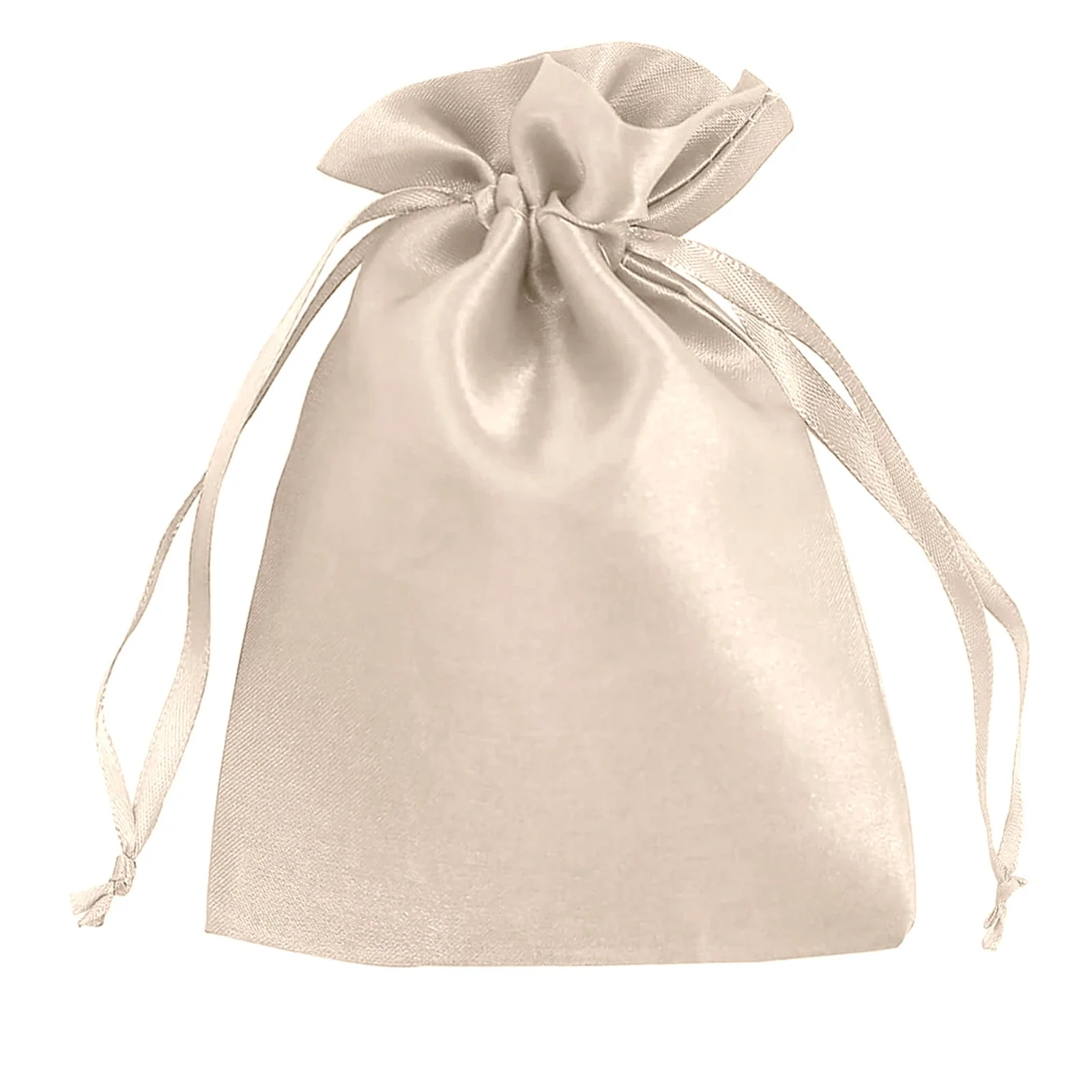 60 Pack Beige Satin Drawstring Wedding Party Favor Gift Bags 5"x7" - Image 6