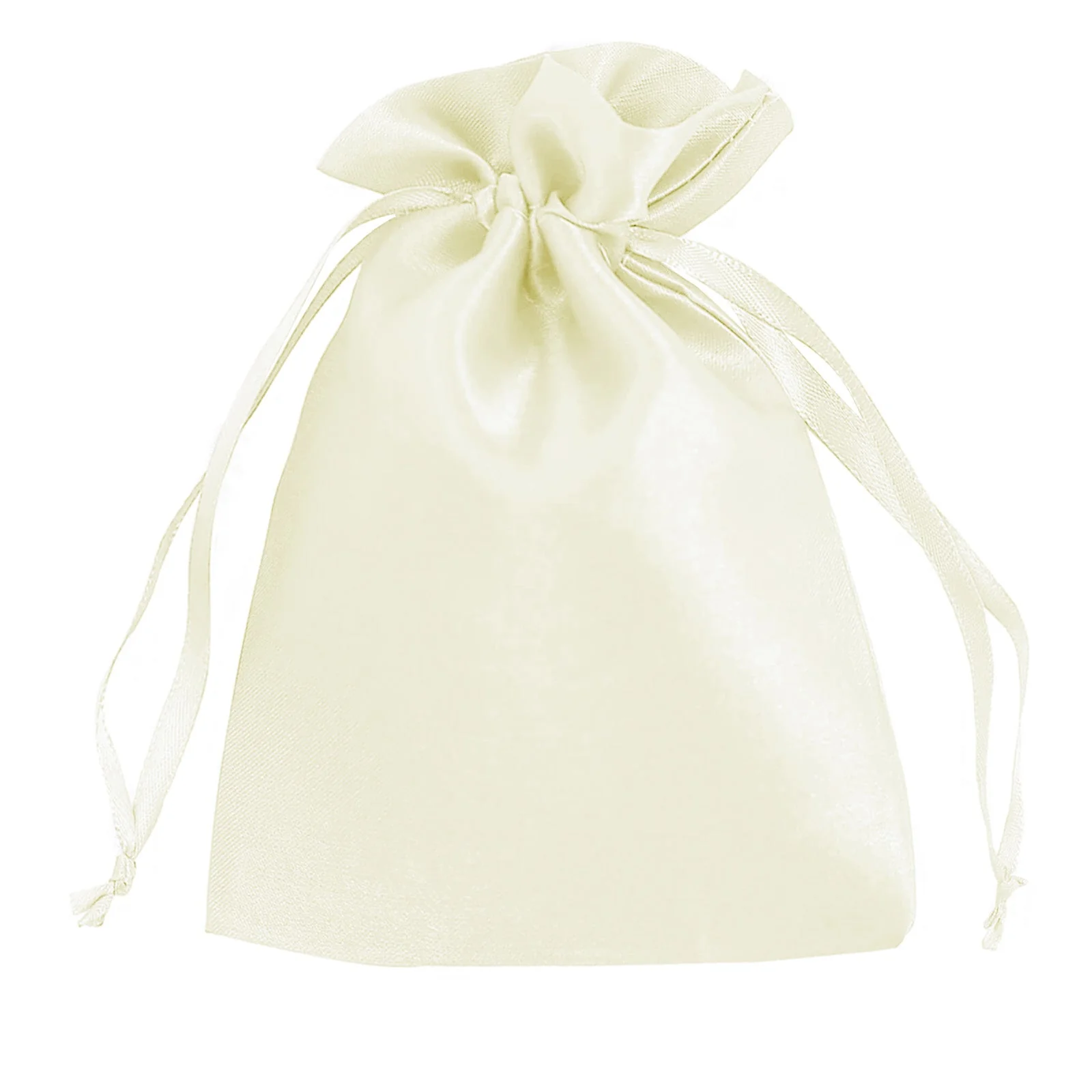 60 Pack Yellow Satin Drawstring Wedding Party Favor Gift Bags 5"x7" - Image 2
