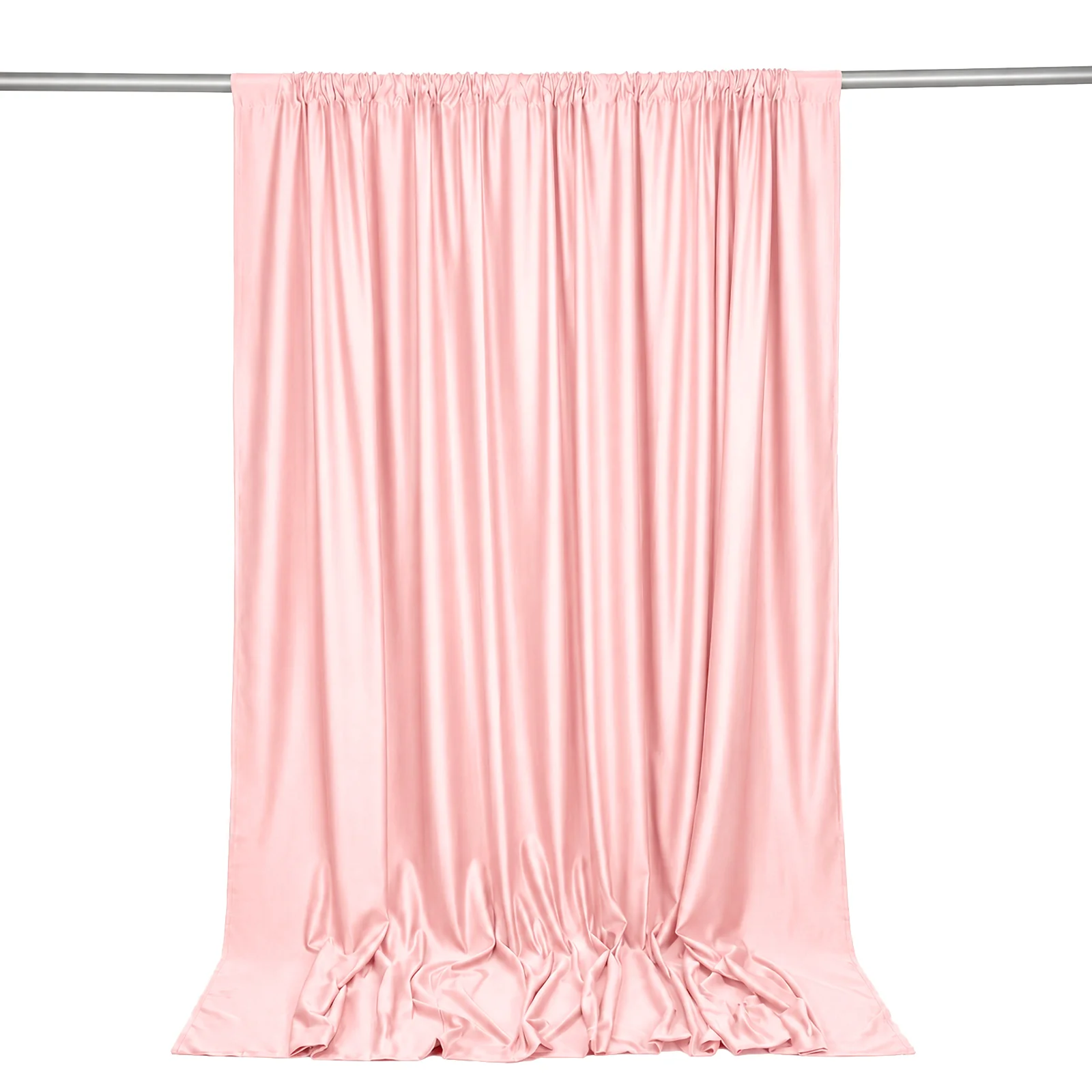 Scuba Polyester Backdrop Curtain Blush 10ftx10ft Durable Flame Resistant Wrinkle-Free Event Drape Panel With Rod Pocket - Image 6