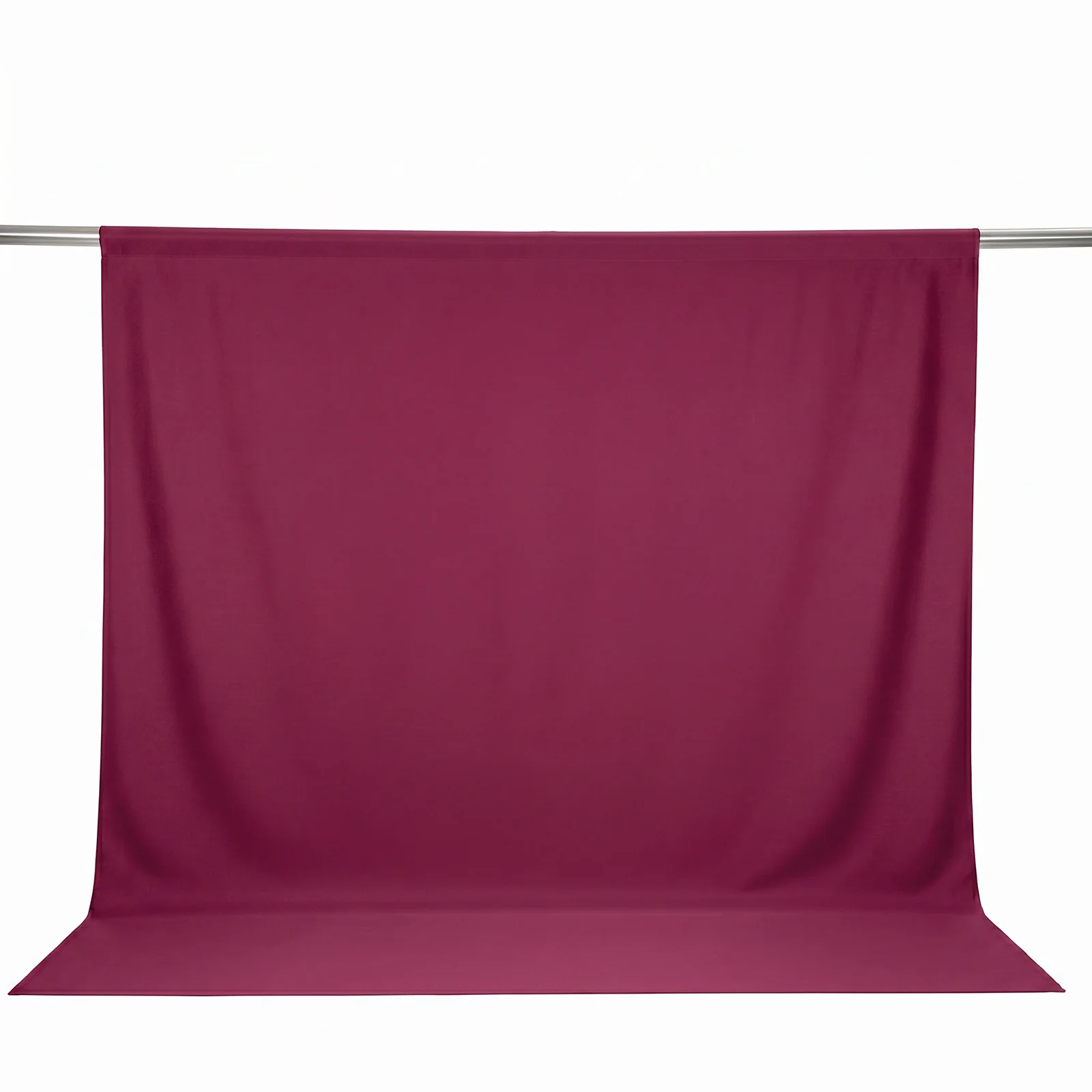 Scuba Polyester Backdrop Curtain Burgundy 10ftx10ft Durable Flame Resistant Wrinkle-Free Event Drape Panel With Rod Pocket - Image 2