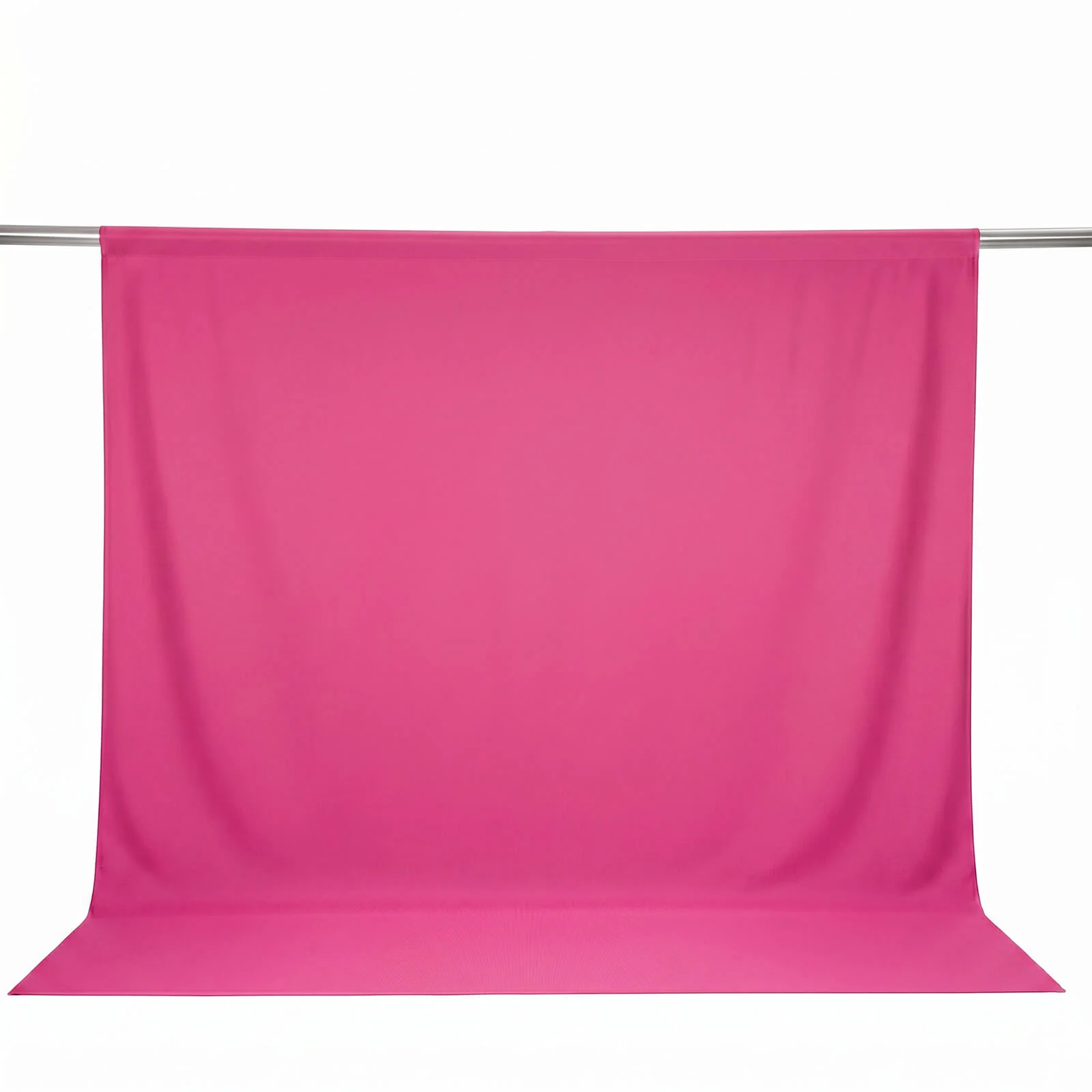 Scuba Polyester Backdrop Curtain Fuchsia 10ftx10ft Durable Flame Resistant Wrinkle-Free Event Drape Panel With Rod Pocket - Image 2