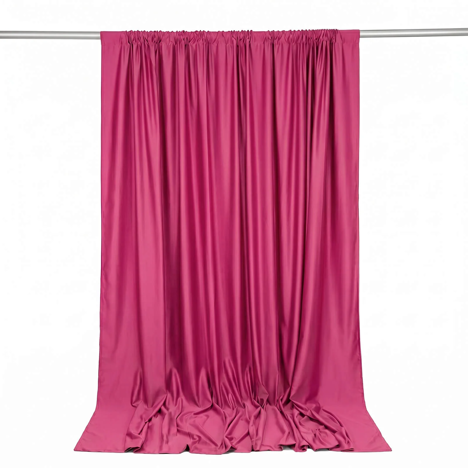 Scuba Polyester Backdrop Curtain Fuchsia 10ftx10ft Durable Flame Resistant Wrinkle-Free Event Drape Panel With Rod Pocket - Image 6