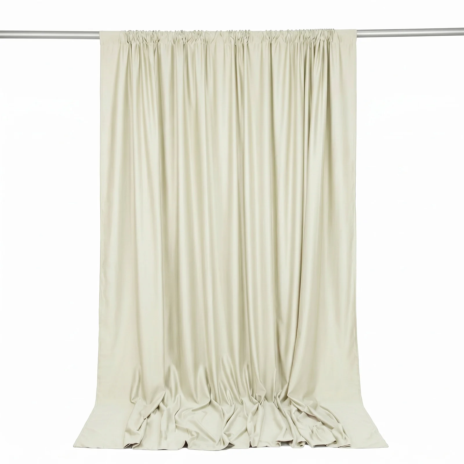Scuba Polyester Backdrop Curtain Ivory 10ftx10ft Durable Flame Resistant Wrinkle-Free Event Drape Panel With Rod Pocket - Image 6